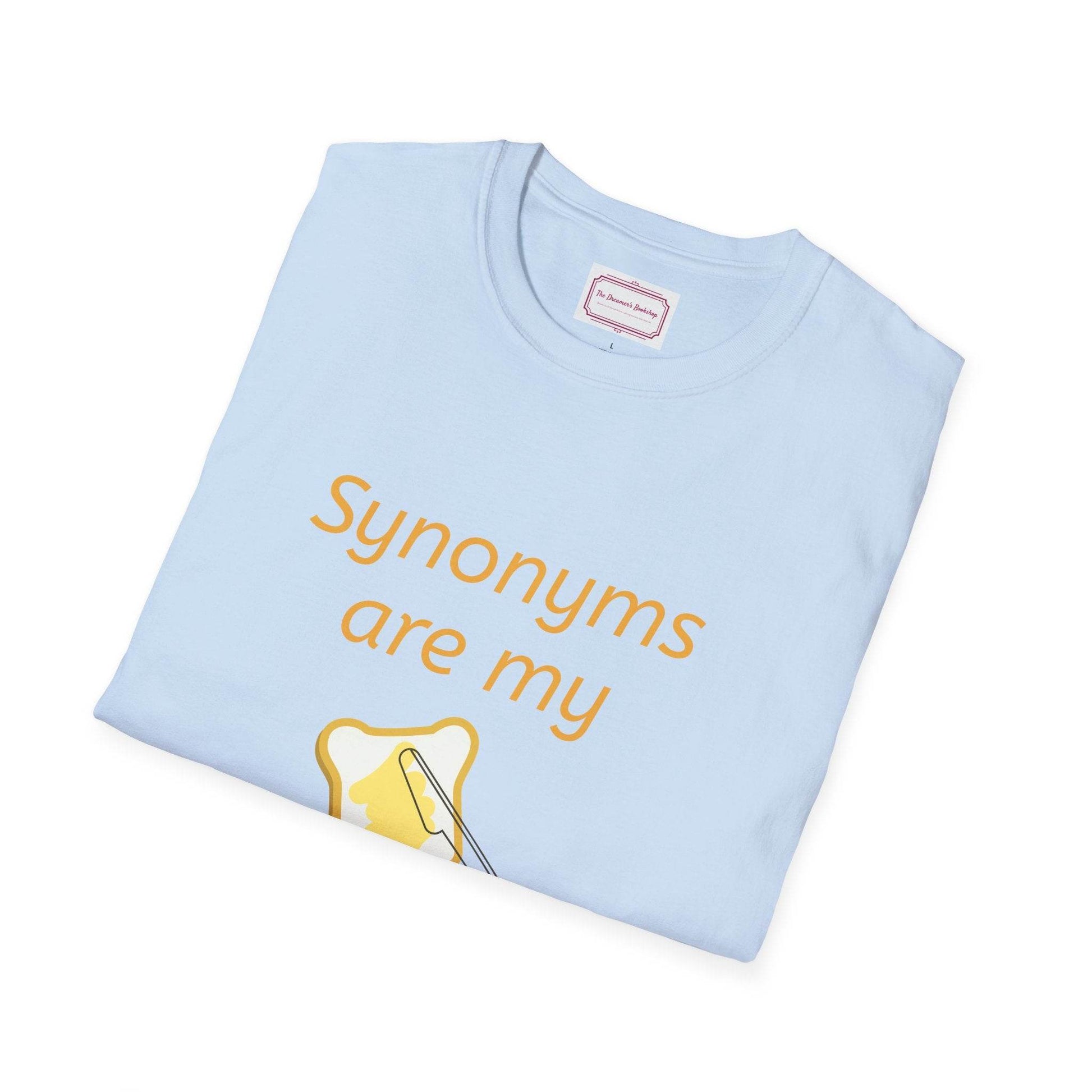 Synonyms Are My Jam Unisex Softstyle T-Shirt - Perfect Gift for Word Lovers - The Dreamer's Bookshop.