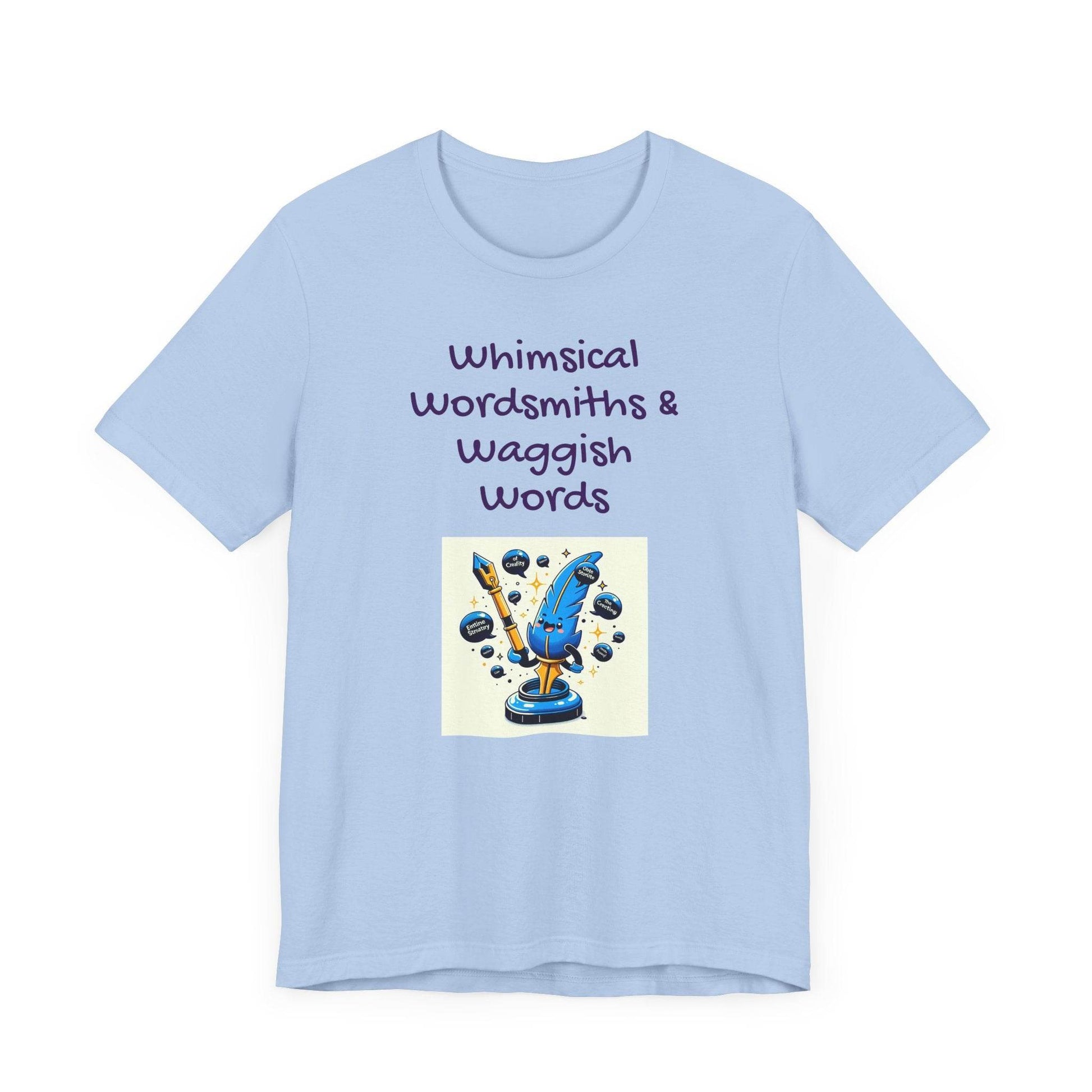 Whimsical Wordsmiths Short Sleeve Tee - Creative Gift for Writers - The Dreamer's Bookshop.