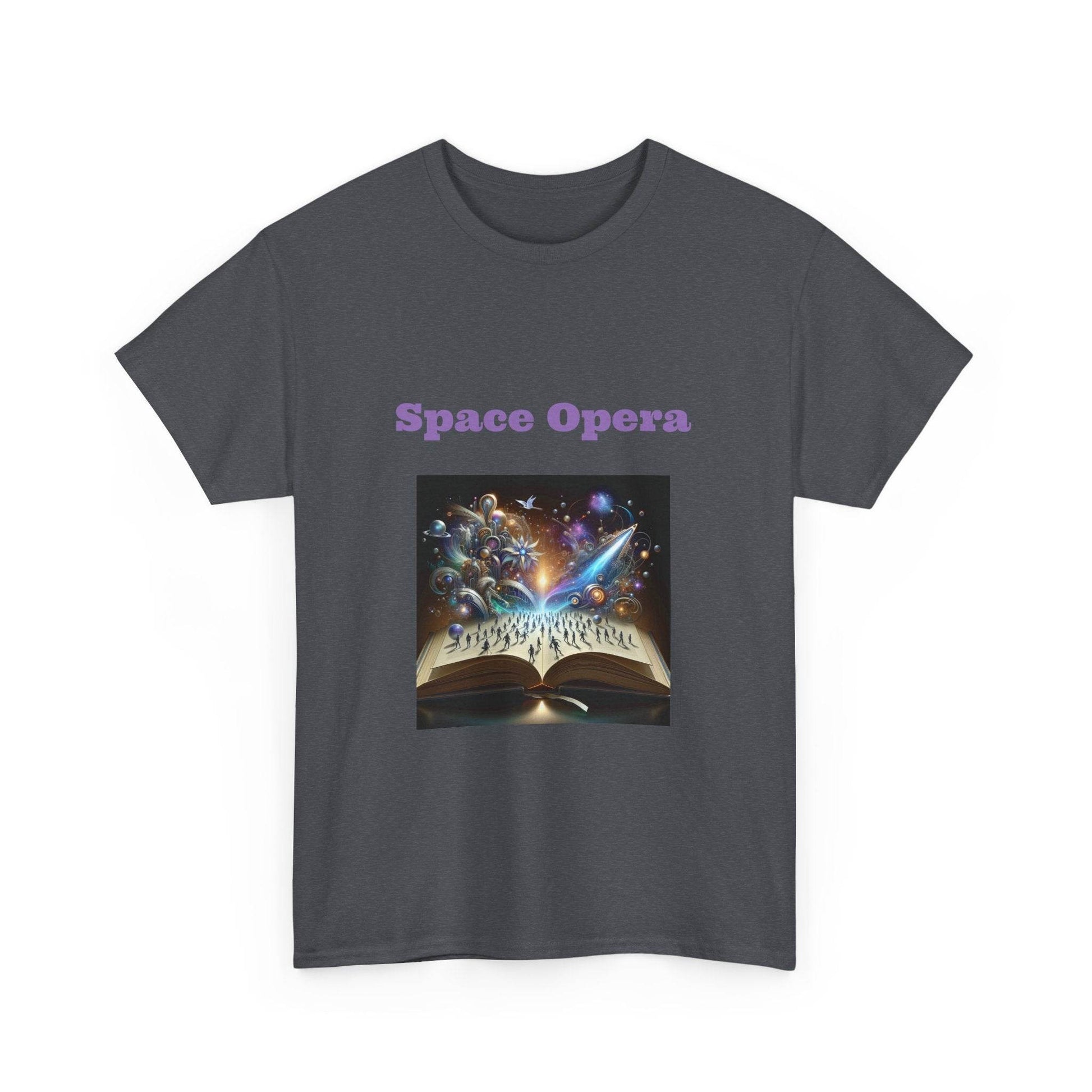 Space Opera - Graphic Tee - Unisex Heavy Cotton T-Shirt Sci-Fi Books - The Dreamer's Bookshop.
