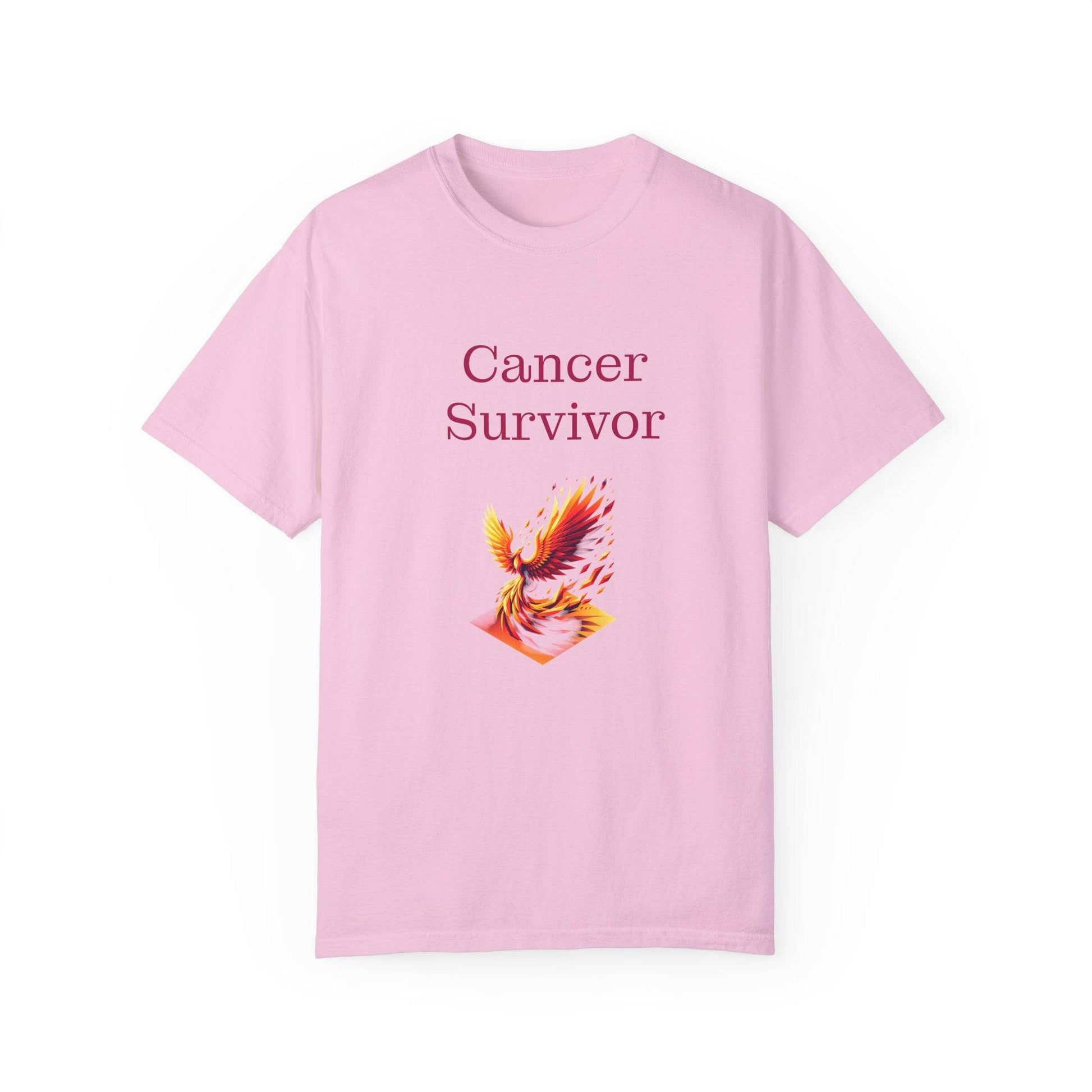 Cancer Survivor Unisex Garment-Dyed T-shirt - Inspirational Motivational Tee - The Dreamer's Bookshop.