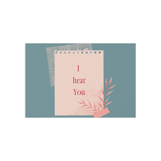 The Dreamer's Bookshop Appreciation "I Hear You" Print Card - The Dreamer's Bookshop.
