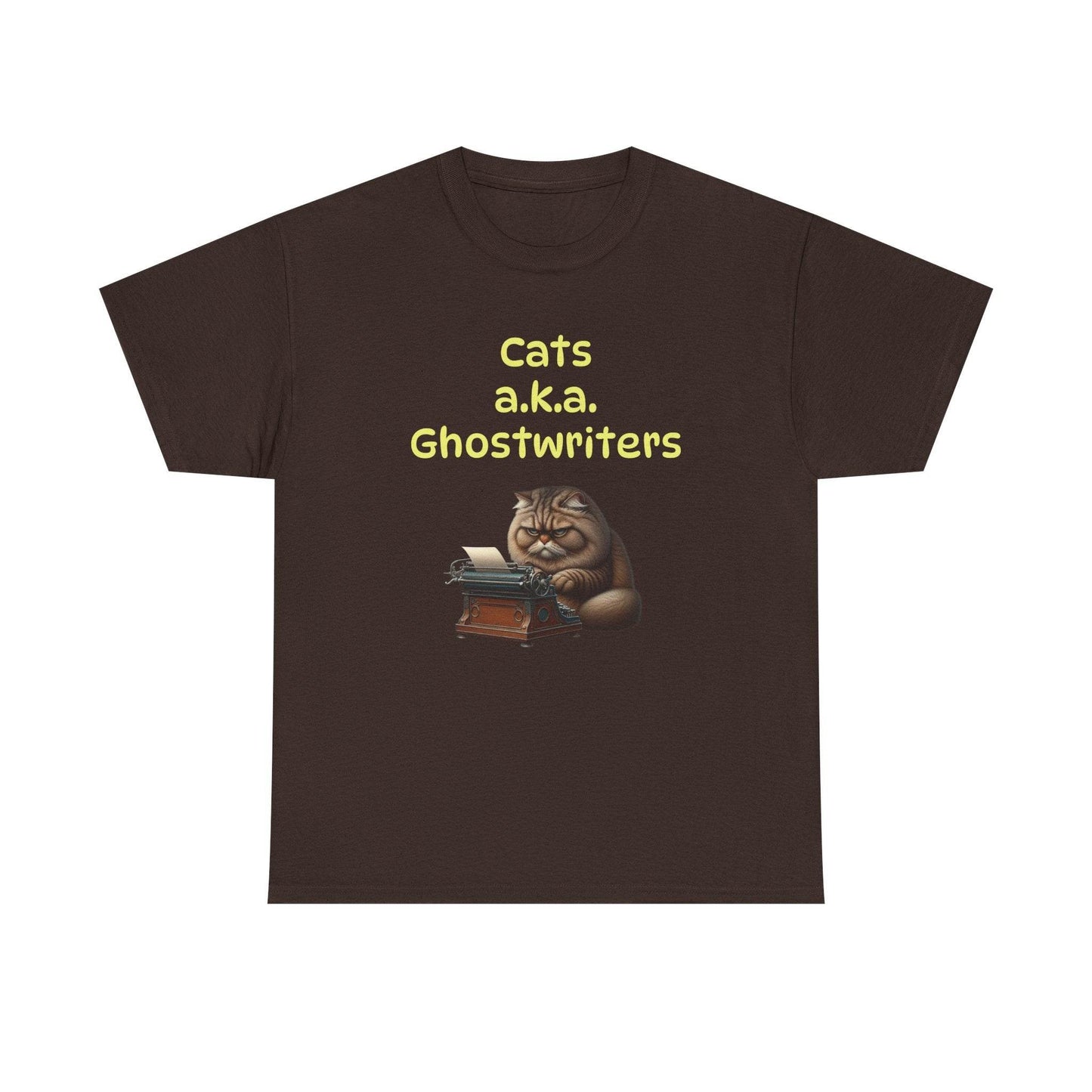 Cats Ghostwriters - A Unisex Heavy Cotton Tee - Perfect Gift for Book Lovers - The Dreamer's Bookshop.