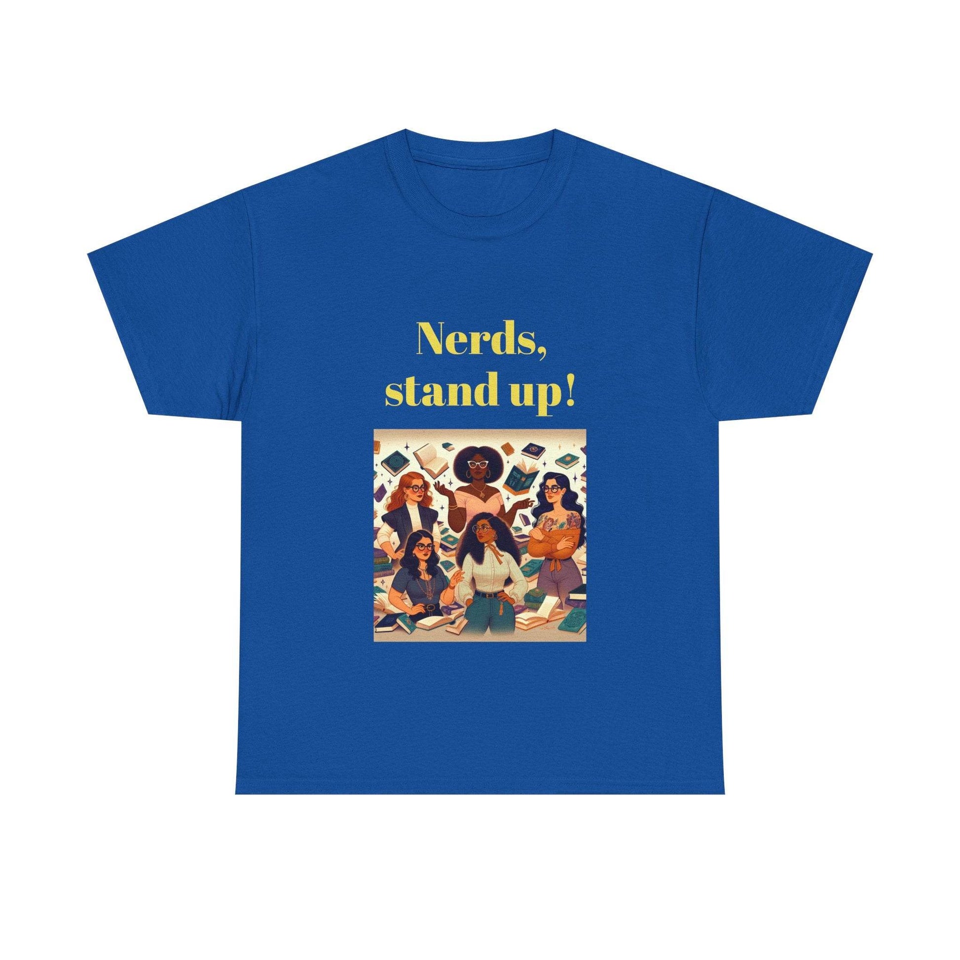 Nerds Stand Up - Unisex Heavy Cotton Tee - Book Lovers - The Dreamer's Bookshop.