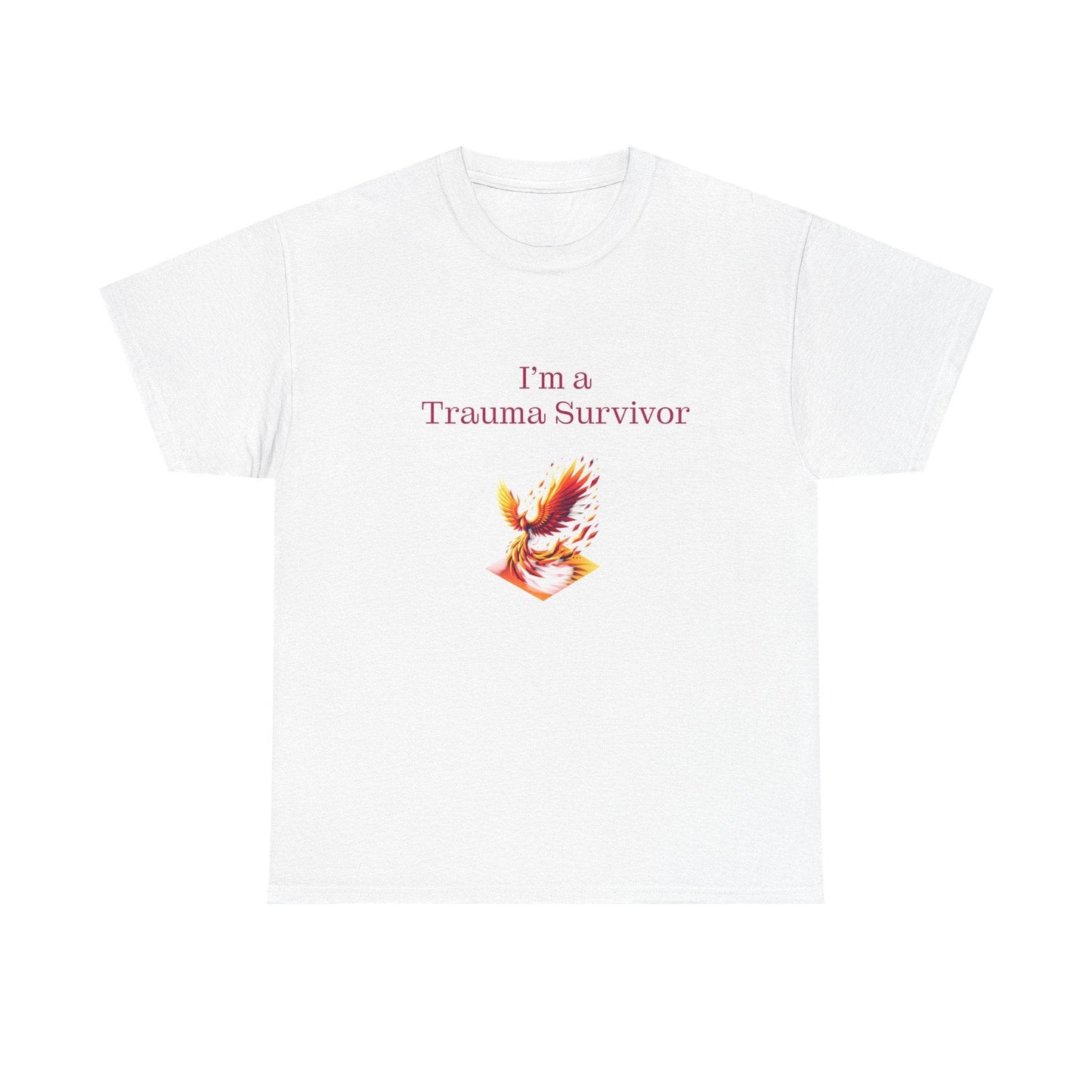 Trauma Survivor Unisex Heavy Cotton Tee - Empowering Apparel for Health Awareness - The Dreamer's Bookshop.