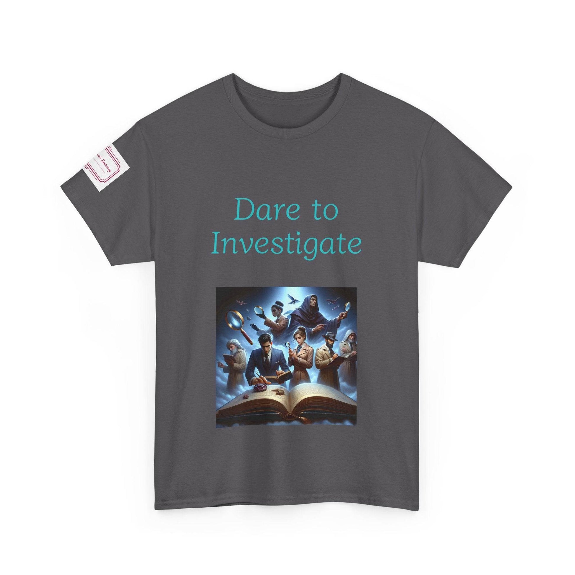 Investigate - Unisex Heavy Cotton Tee - Crime/Mystery Books - The Dreamer's Bookshop.