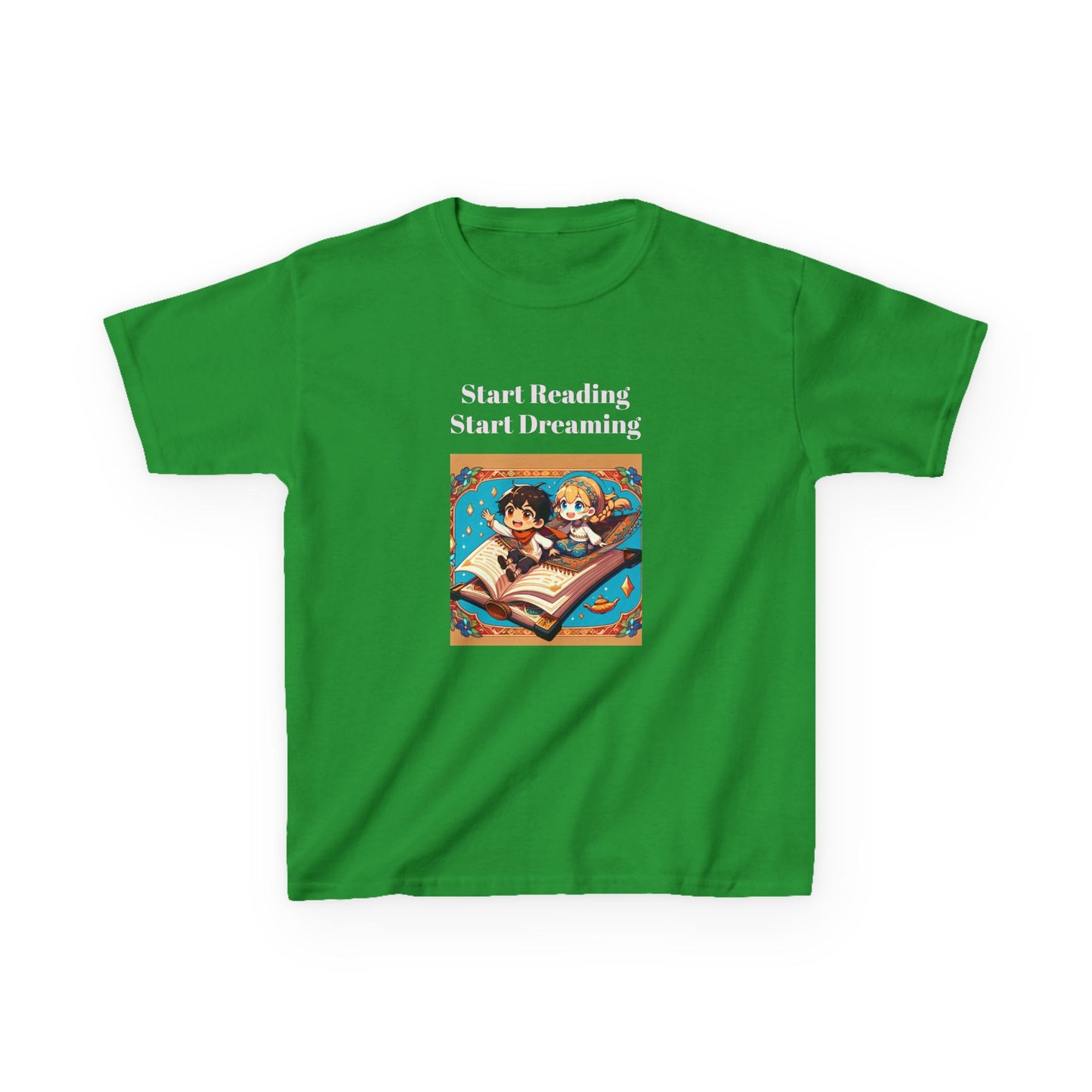 CA- Kids Heavy Cotton Tee - "Start Reading, Start Dreaming" - Fun & Inspirational T-Shirt for Young Readers - The Dreamer's Bookshop.