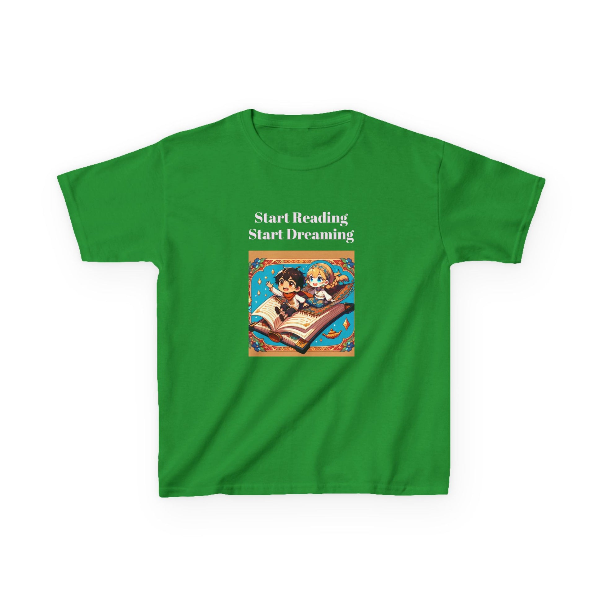 CA- Kids Heavy Cotton Tee - "Start Reading, Start Dreaming" - Fun & Inspirational T-Shirt for Young Readers - The Dreamer's Bookshop.