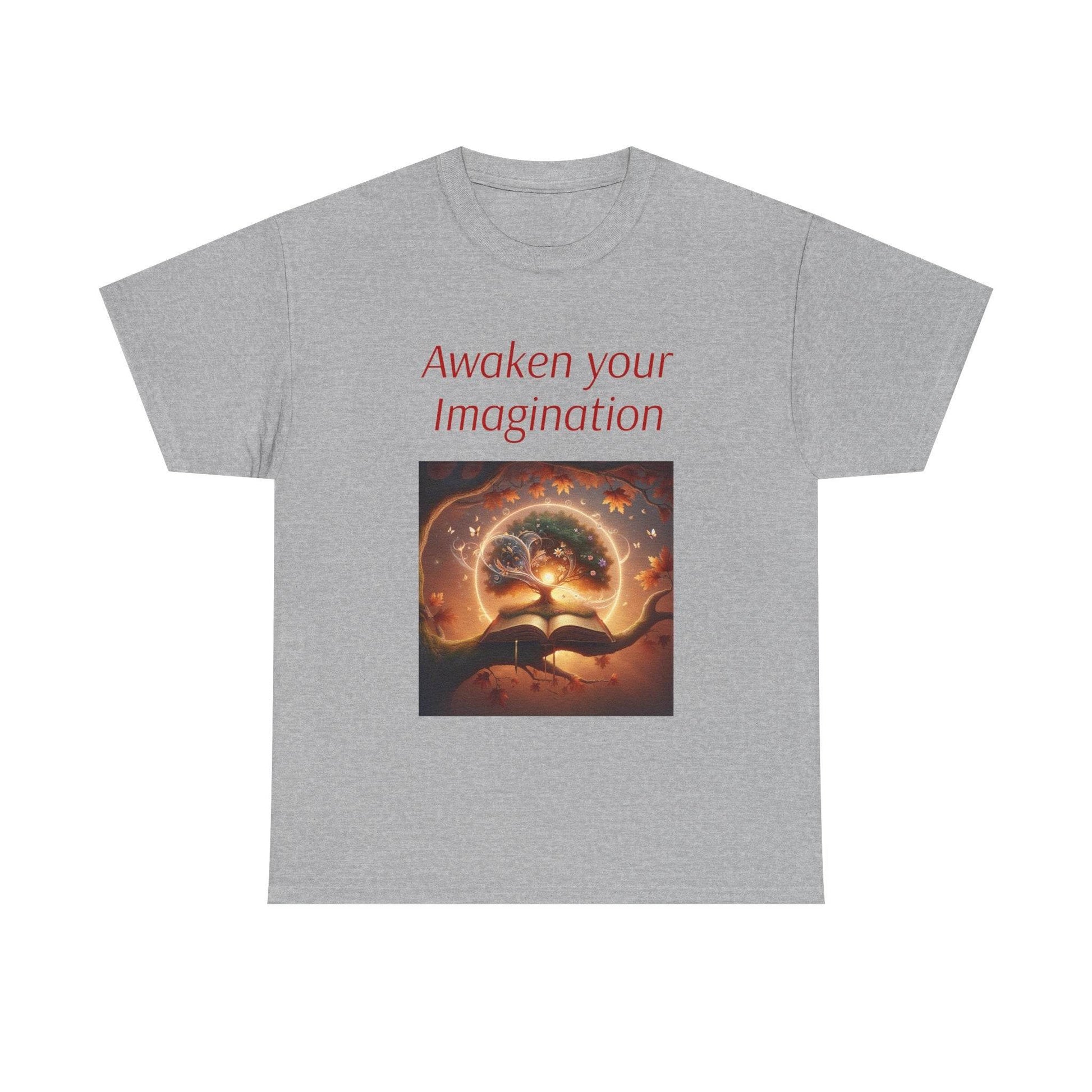 Awaken Your Imagination Unisex Heavy Cotton Tee - Inspiring Art Shirt - The Dreamer's Bookshop.