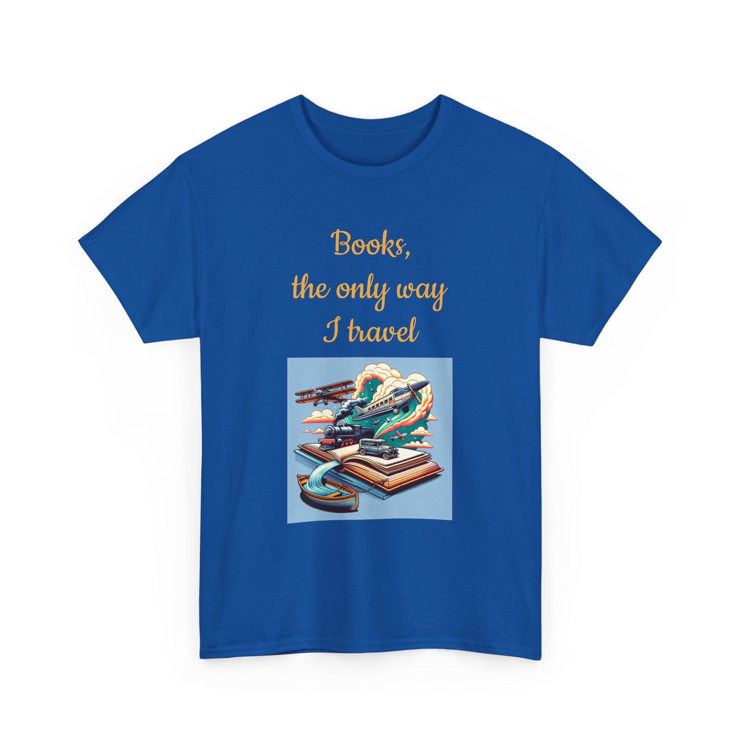 Book Lover's Unisex Heavy Cotton Tee - "Travel" - The Dreamer's Bookshop.