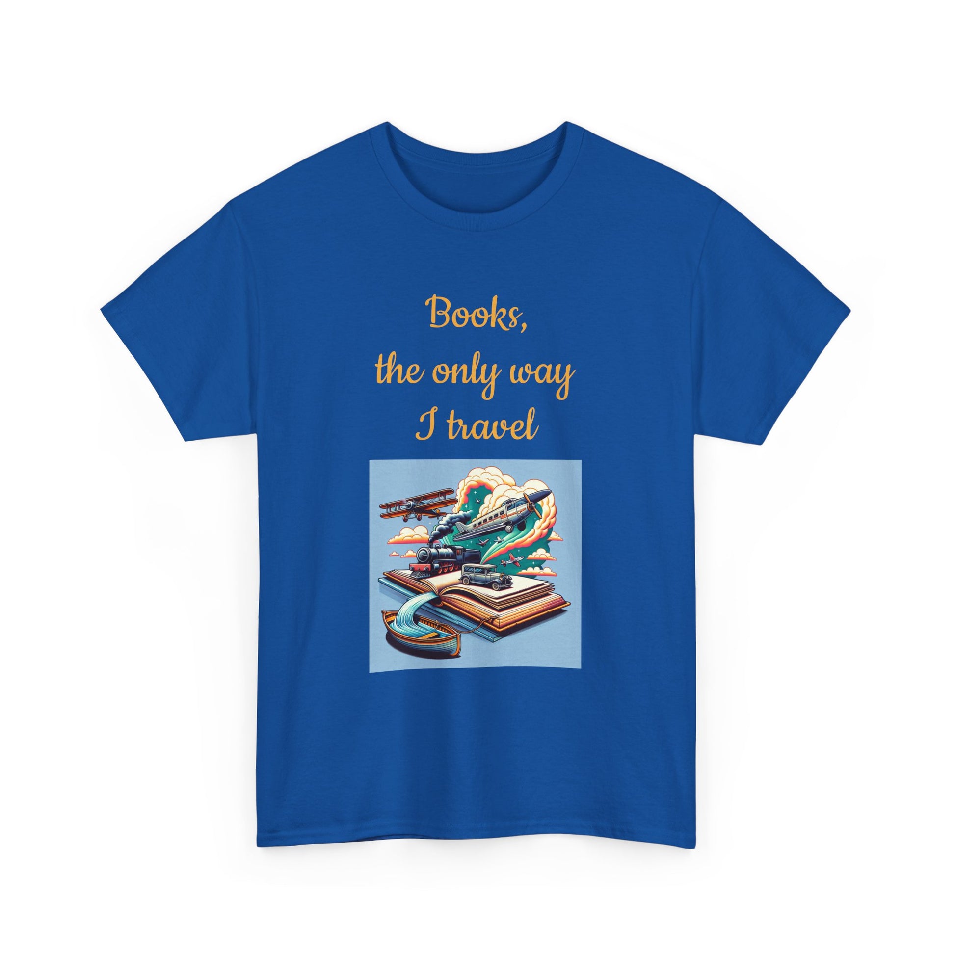 Book Lover's Unisex Heavy Cotton Tee - "Travel" - The Dreamer's Bookshop.