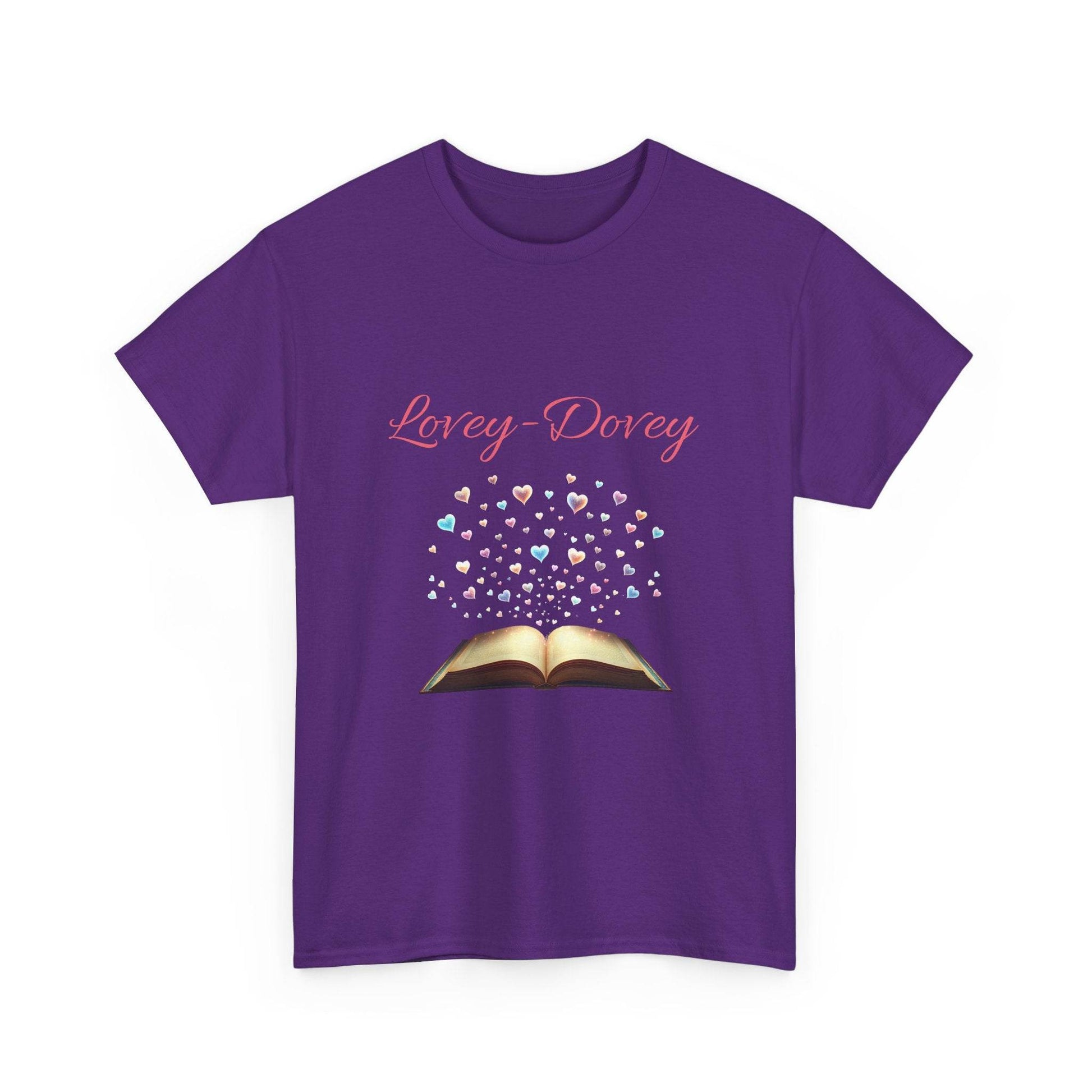 Lovey-Dovey - Graphic Tee - Unisex Heavy Cotton T-Shirt for Book Lovers - The Dreamer's Bookshop.