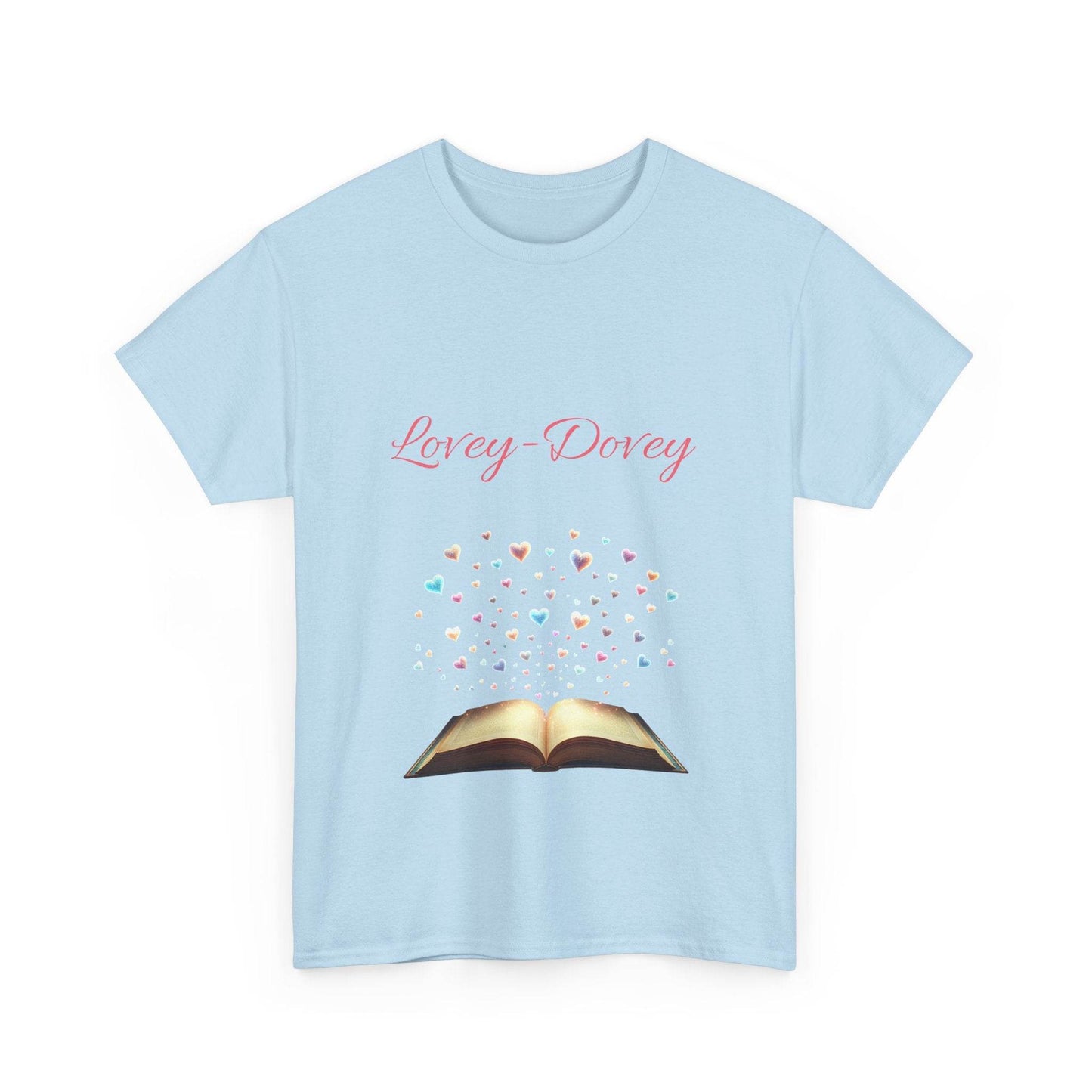 Lovey-Dovey - Unisex Heavy Cotton Tee - Sweet Romance - The Dreamer's Bookshop.
