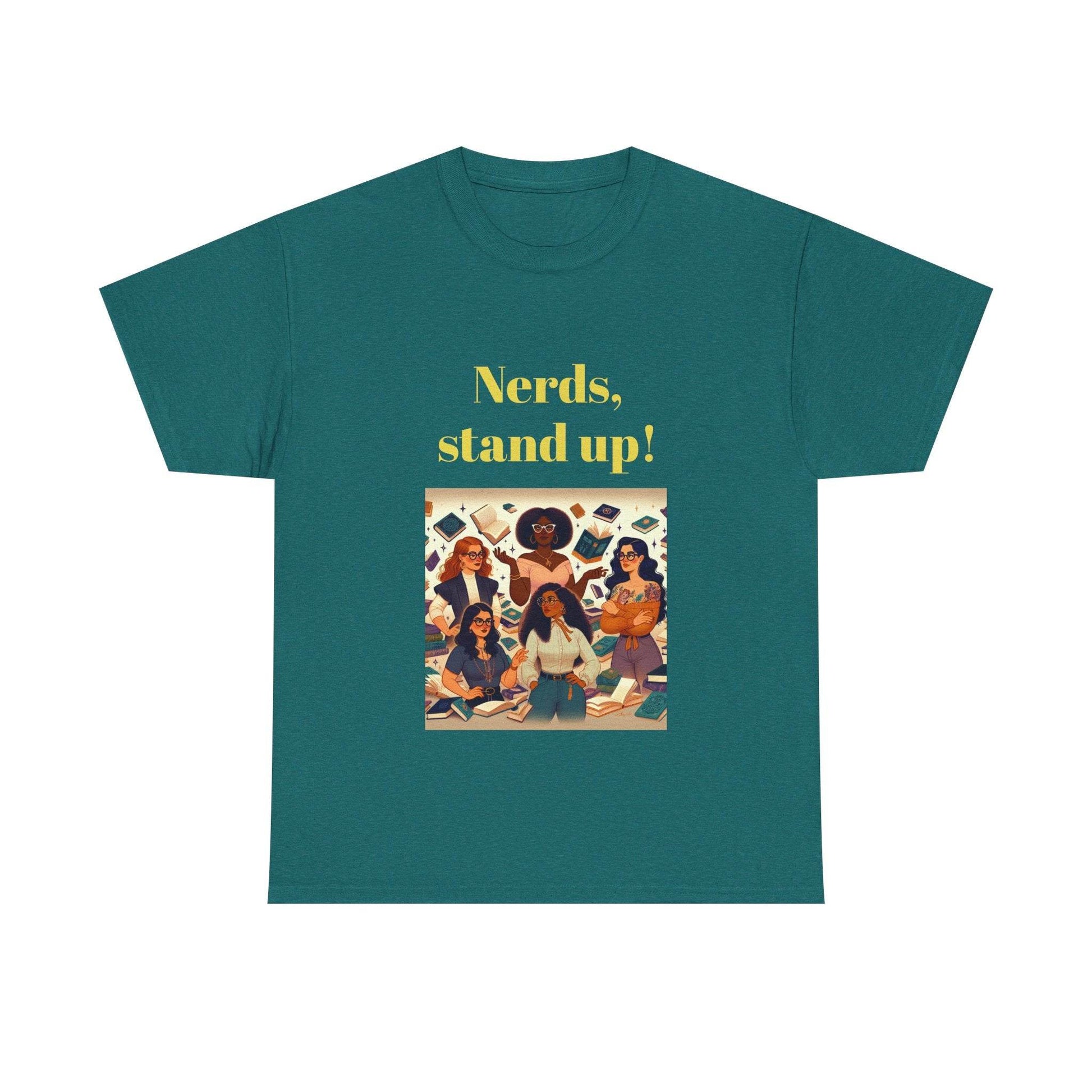 Nerds Stand Up - Unisex Heavy Cotton Tee - Book Lovers - The Dreamer's Bookshop.