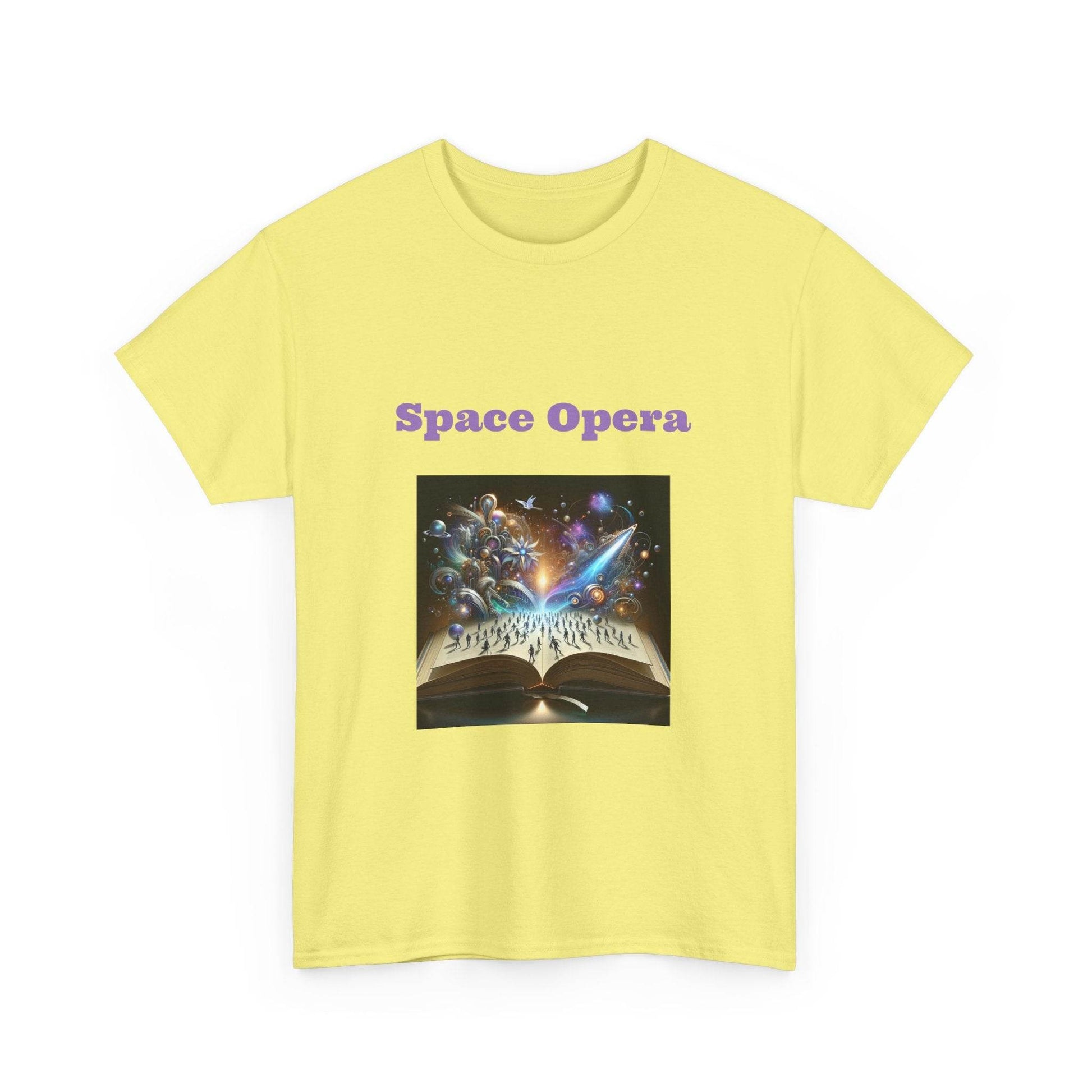 Space Opera - Graphic Tee - Unisex Heavy Cotton T-Shirt Sci-Fi Books - The Dreamer's Bookshop.