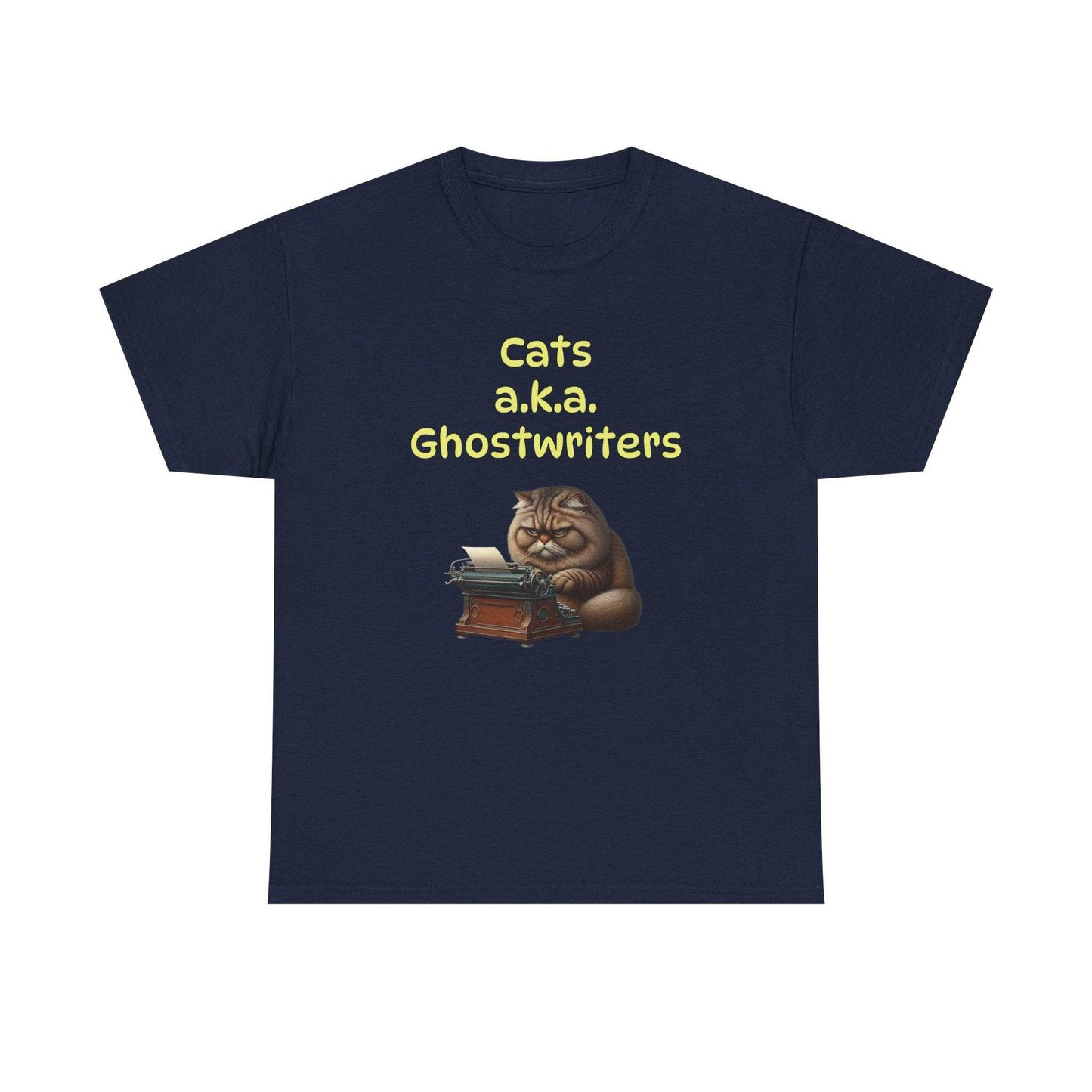 Cats Ghostwriters - A Unisex Heavy Cotton Tee - Perfect Gift for Book Lovers - The Dreamer's Bookshop.