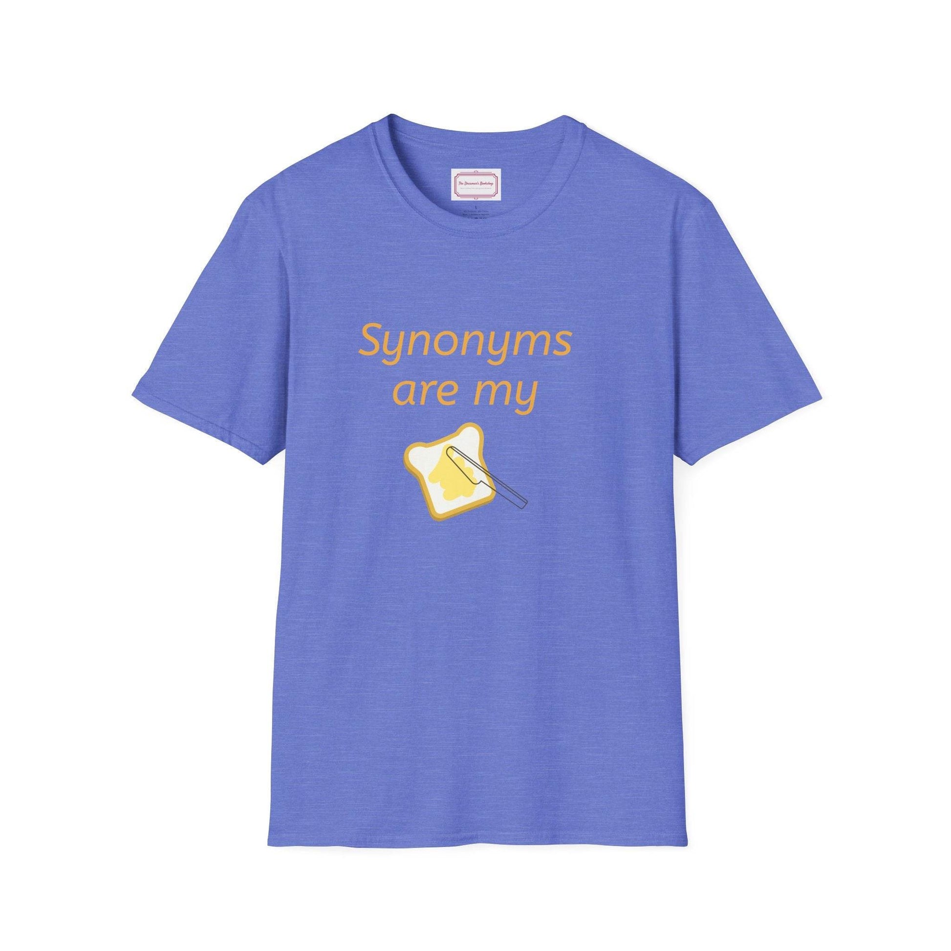 Synonyms Are My Jam Unisex Softstyle T-Shirt - Perfect Gift for Word Lovers - The Dreamer's Bookshop.