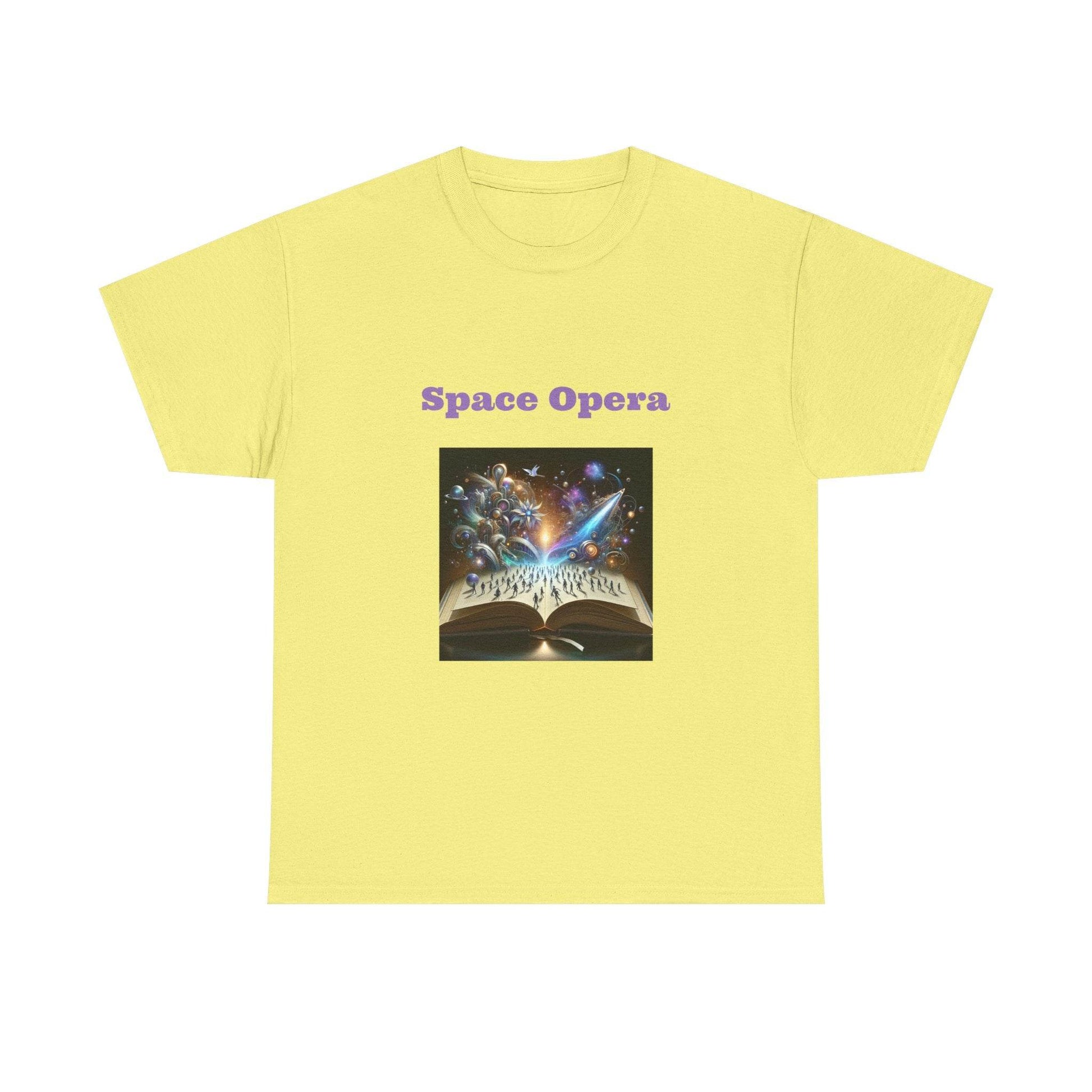 Space Opera - Graphic Tee - Unisex Heavy Cotton T-Shirt Sci-Fi Books - The Dreamer's Bookshop.