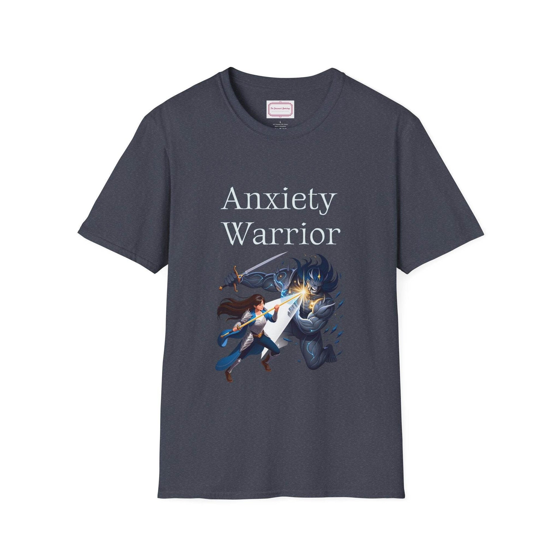 Anxiety Warrior Unisex Softstyle T-Shirt - Embrace Your Battles - The Dreamer's Bookshop.