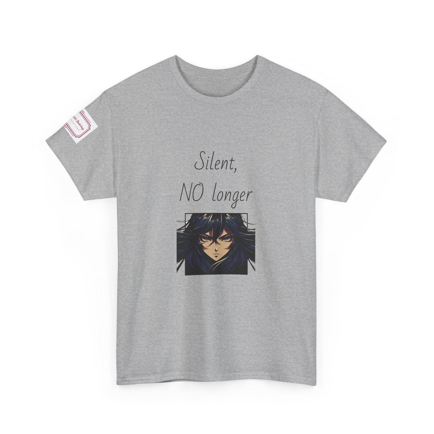 Silent, NO longer - Inspirational Unisex Heavy Cotton Tee - The Dreamer's Bookshop.