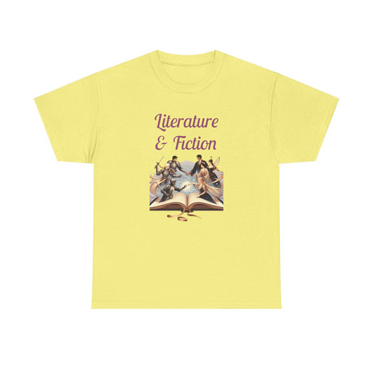 Fiction - Graphic Tee - Unisex Heavy Cotton T-Shirt Literature Books - The Dreamer's Bookshop.