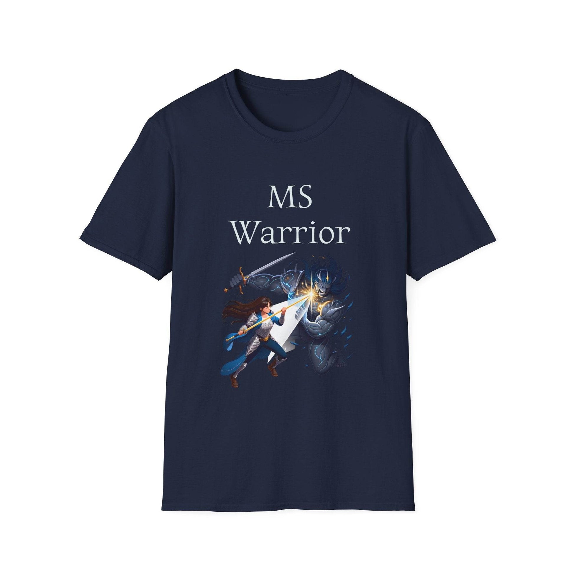 M.S. Warrior Unisex Softstyle T-Shirt - Empowering Battle for Women's Health - The Dreamer's Bookshop.
