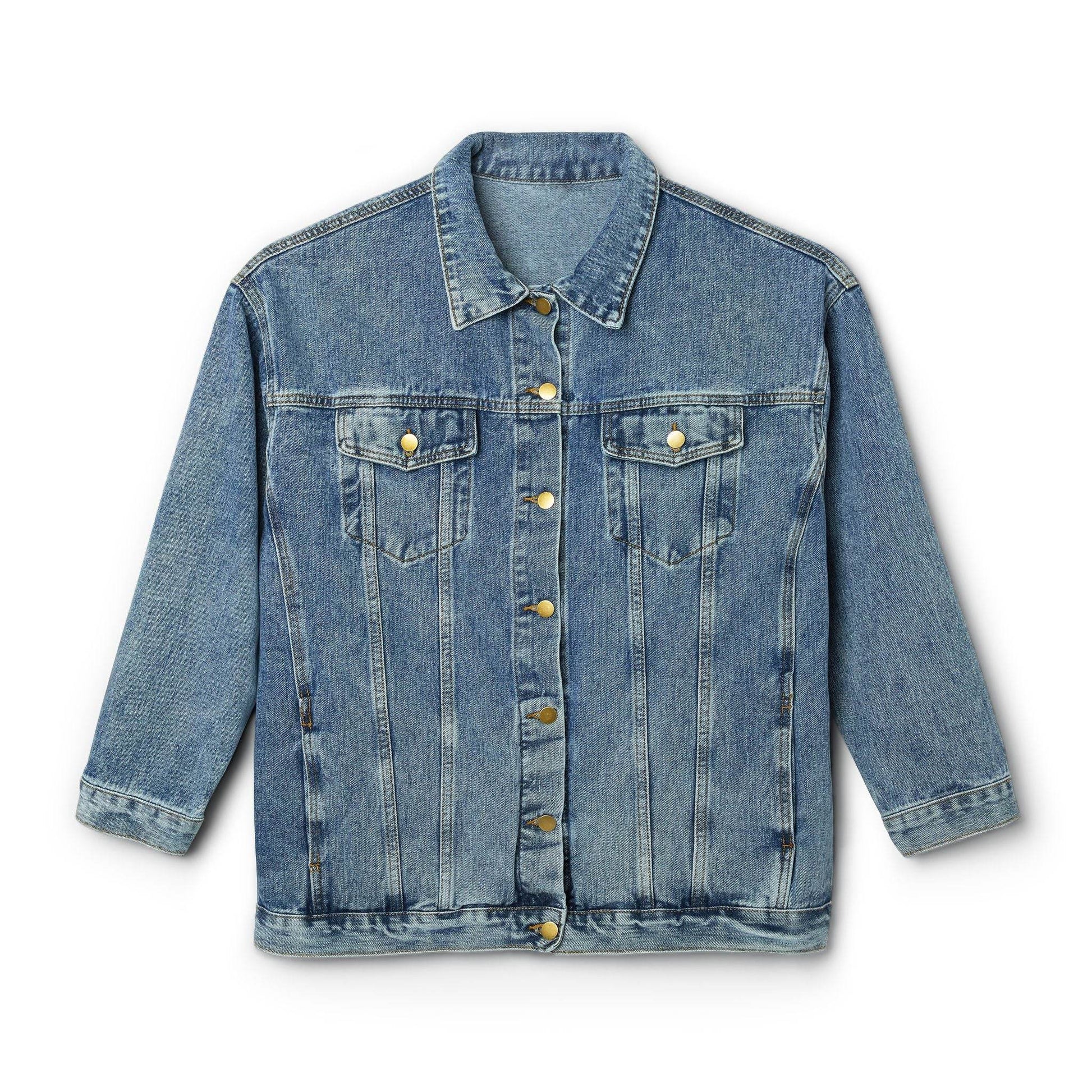 Women’s Denim Jacket with Inspirational Quote - Perfect Summer Layering - The Dreamer's Bookshop.