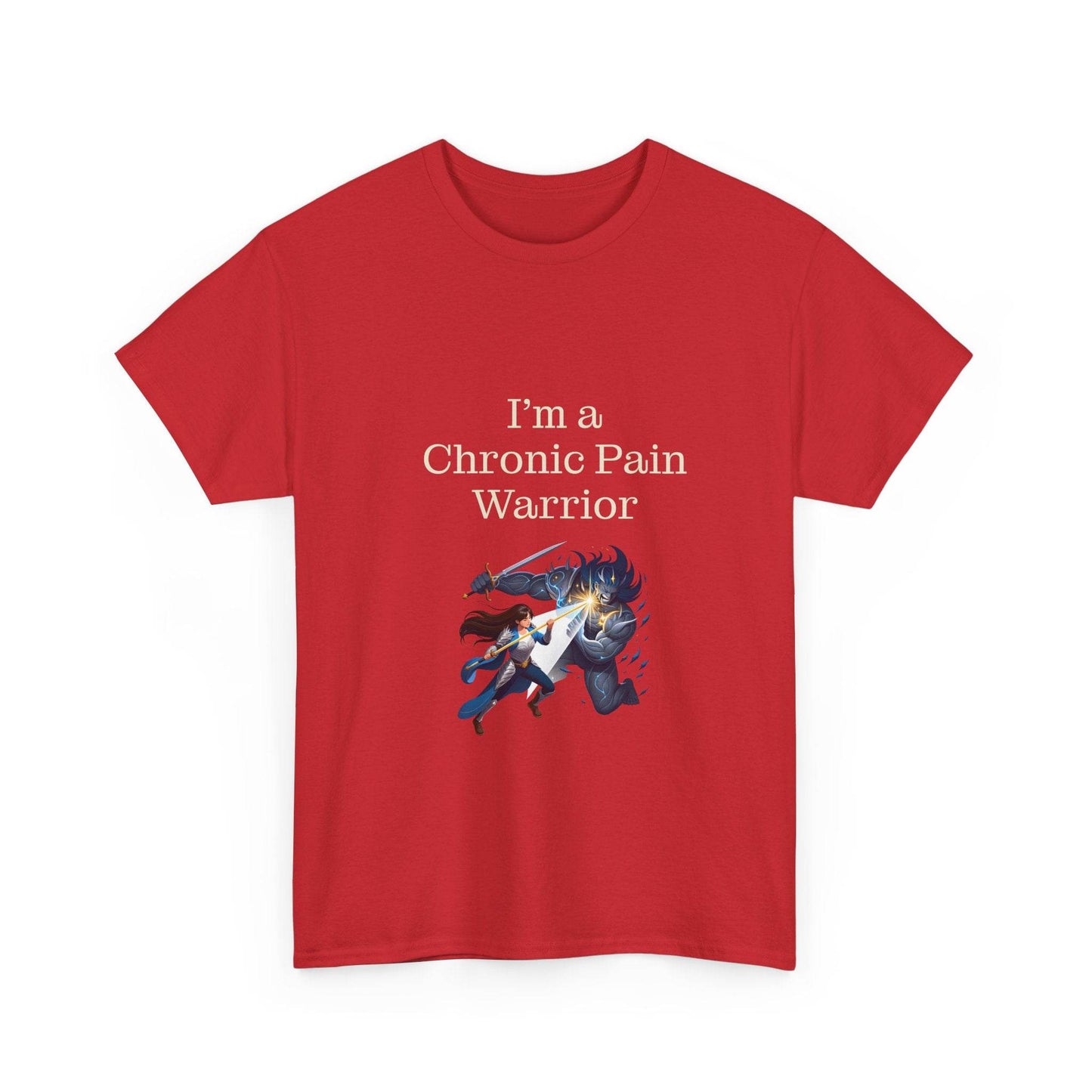 Chronic Pain Warrior Unisex Heavy Cotton Tee - Empowering Apparel for Health Awareness - The Dreamer's Bookshop.