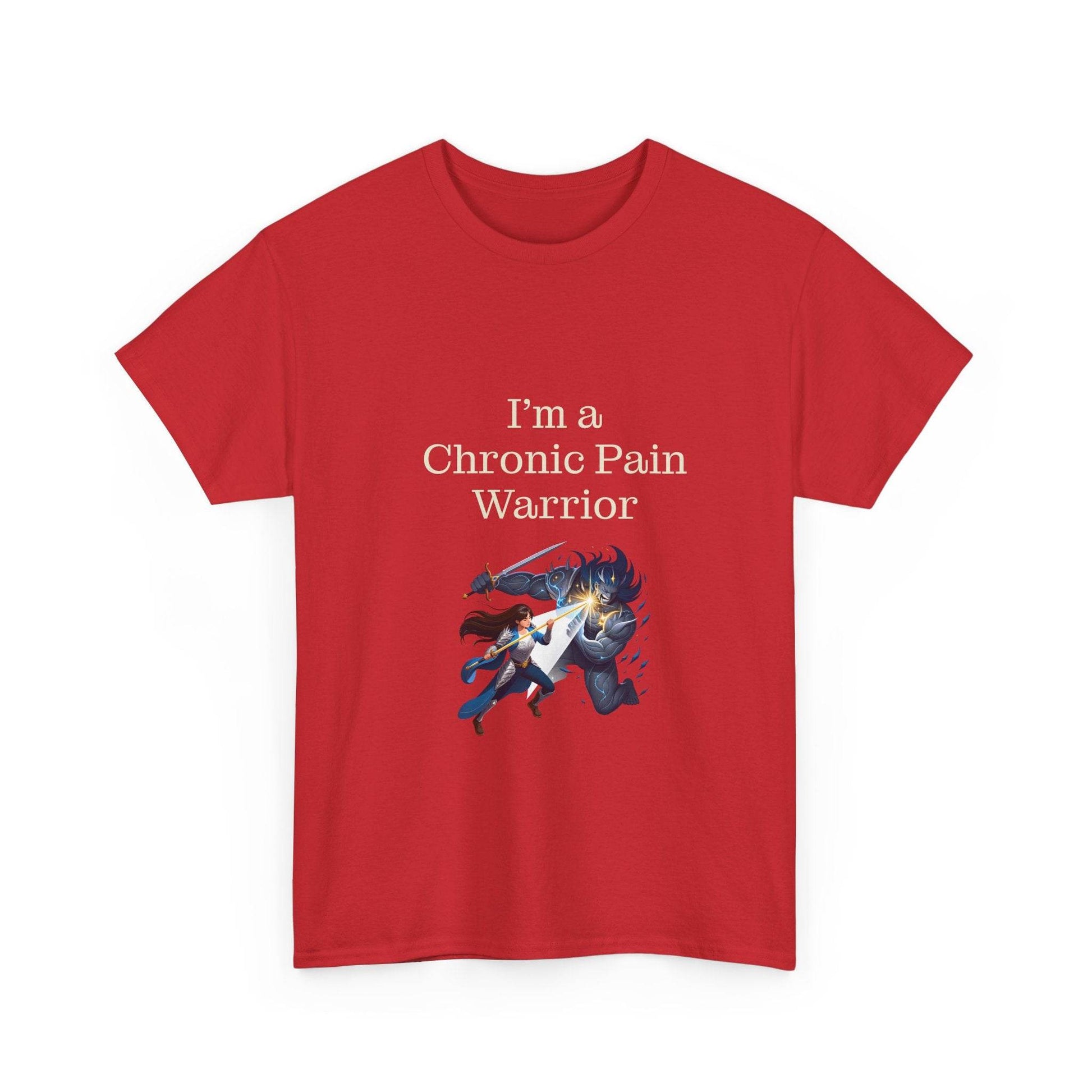 Chronic Pain Warrior Unisex Heavy Cotton Tee - Empowering Apparel for Health Awareness - The Dreamer's Bookshop.