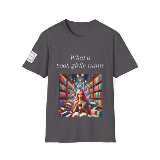 Book Girlie Unisex Softstyle T-Shirt - Perfect for Readers and Book Lovers - The Dreamer's Bookshop.