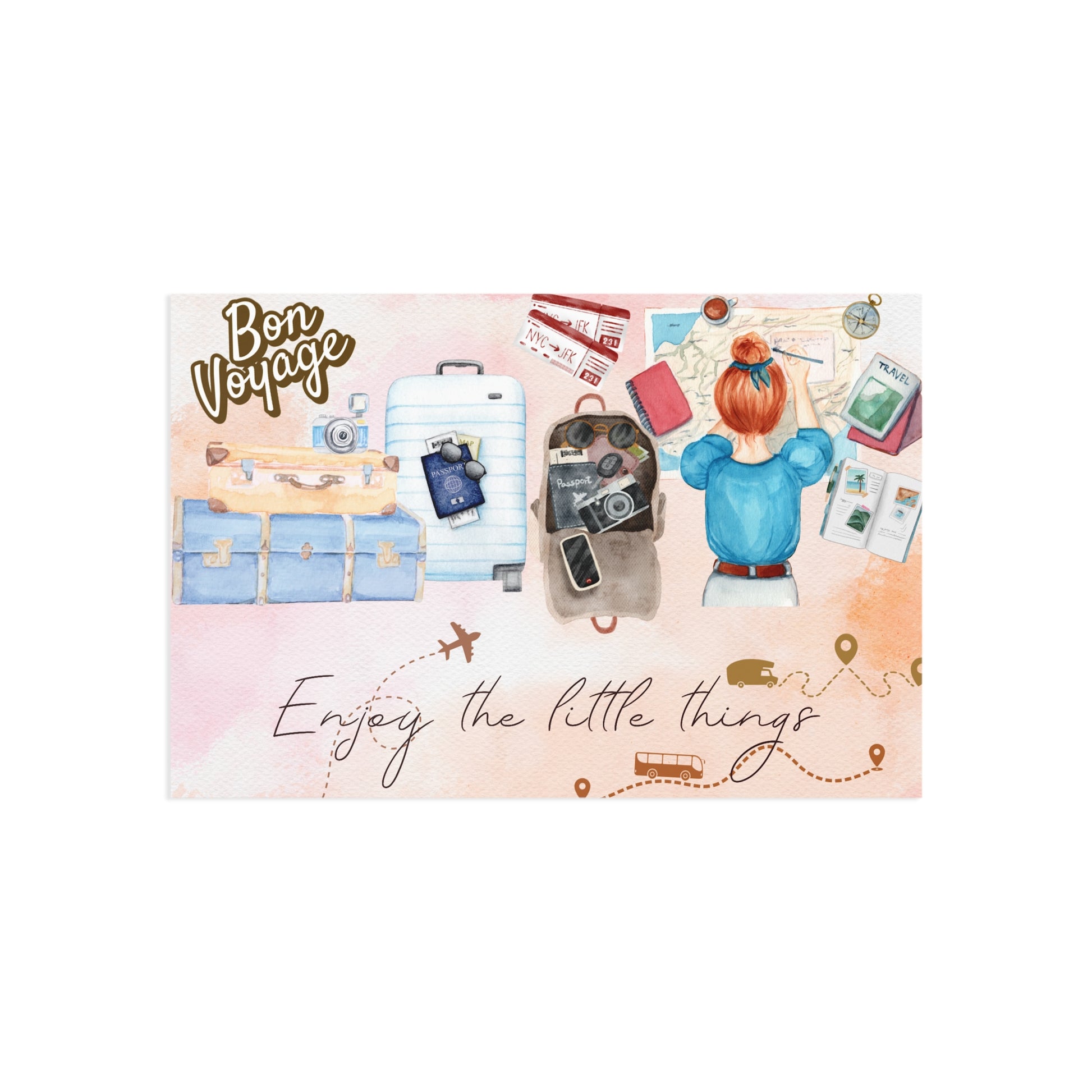 The Dreamer's Bookshop "Bon Voyage" Enjoy the Little Things Card - The Dreamer's Bookshop.