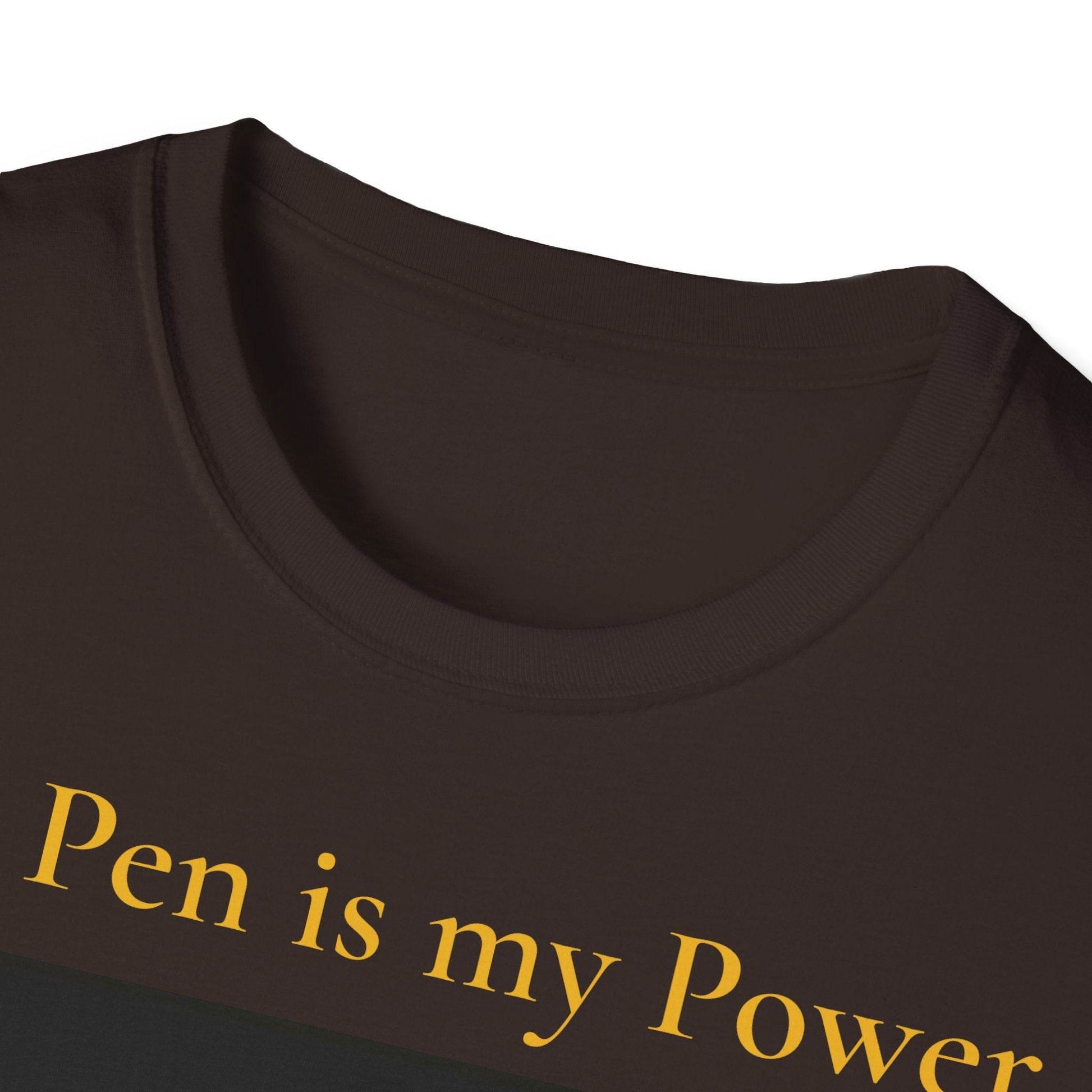 Inspirational Unisex Softstyle T-Shirt - 'My Pen' Motivational Design - The Dreamer's Bookshop.