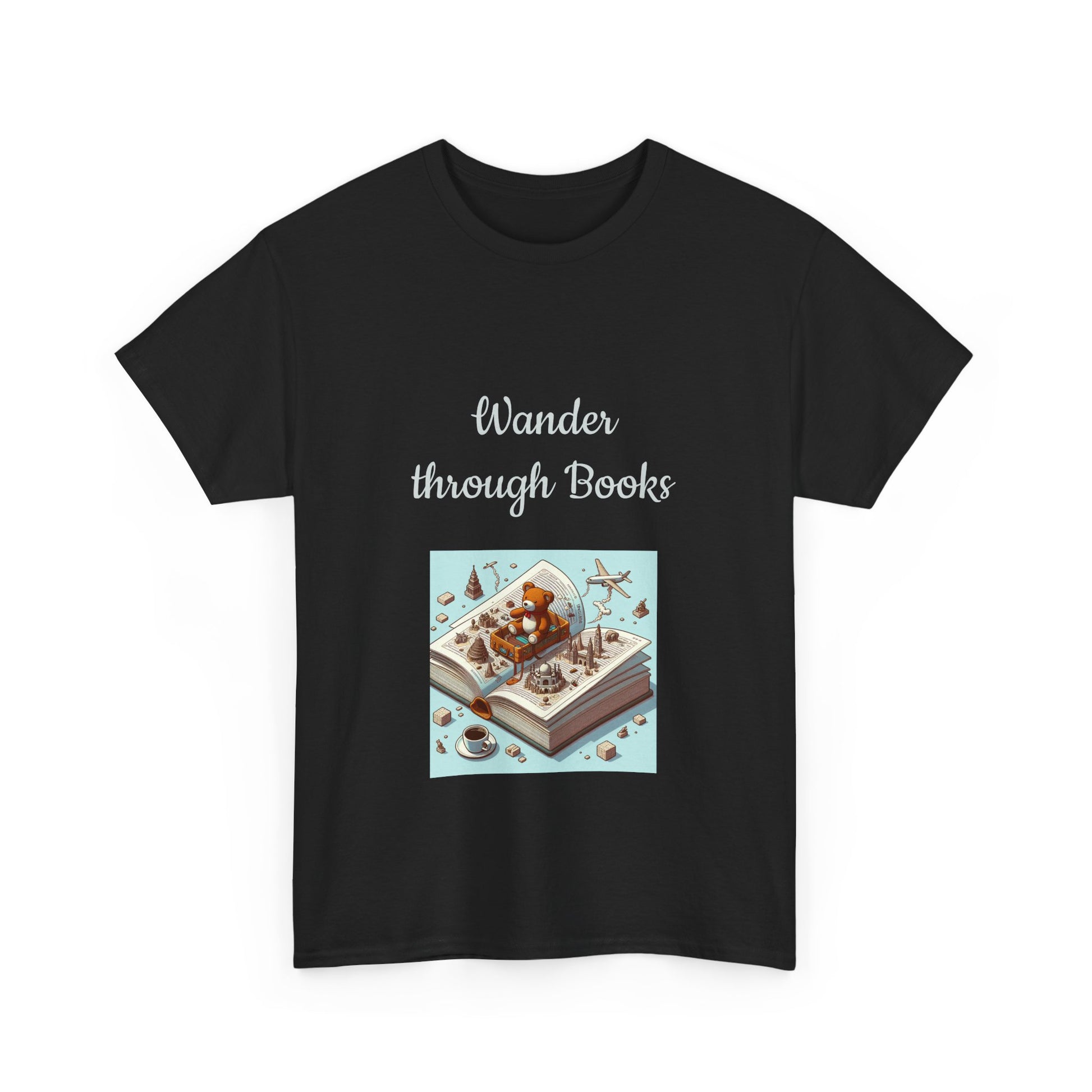 Book Lover's Unisex Heavy Cotton Tee - "Wander" - The Dreamer's Bookshop.