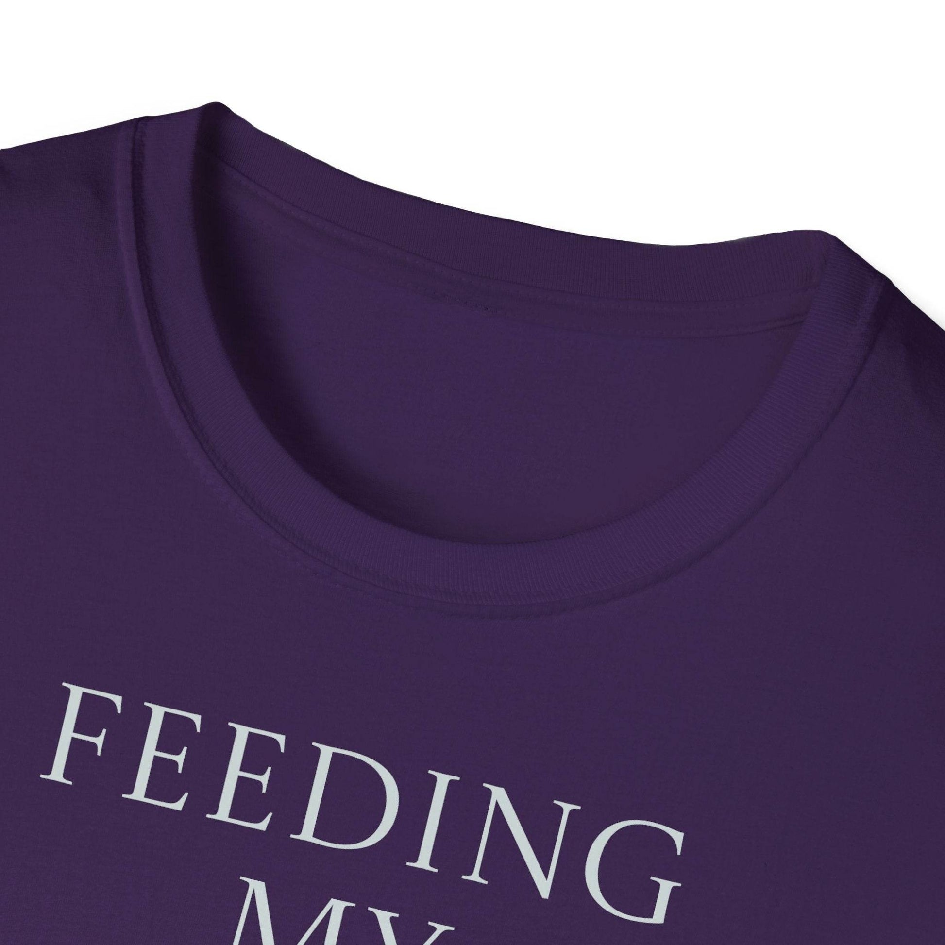 Inspirational Unisex Softstyle T-Shirt - 'Feeding' Book Lover Design - The Dreamer's Bookshop.