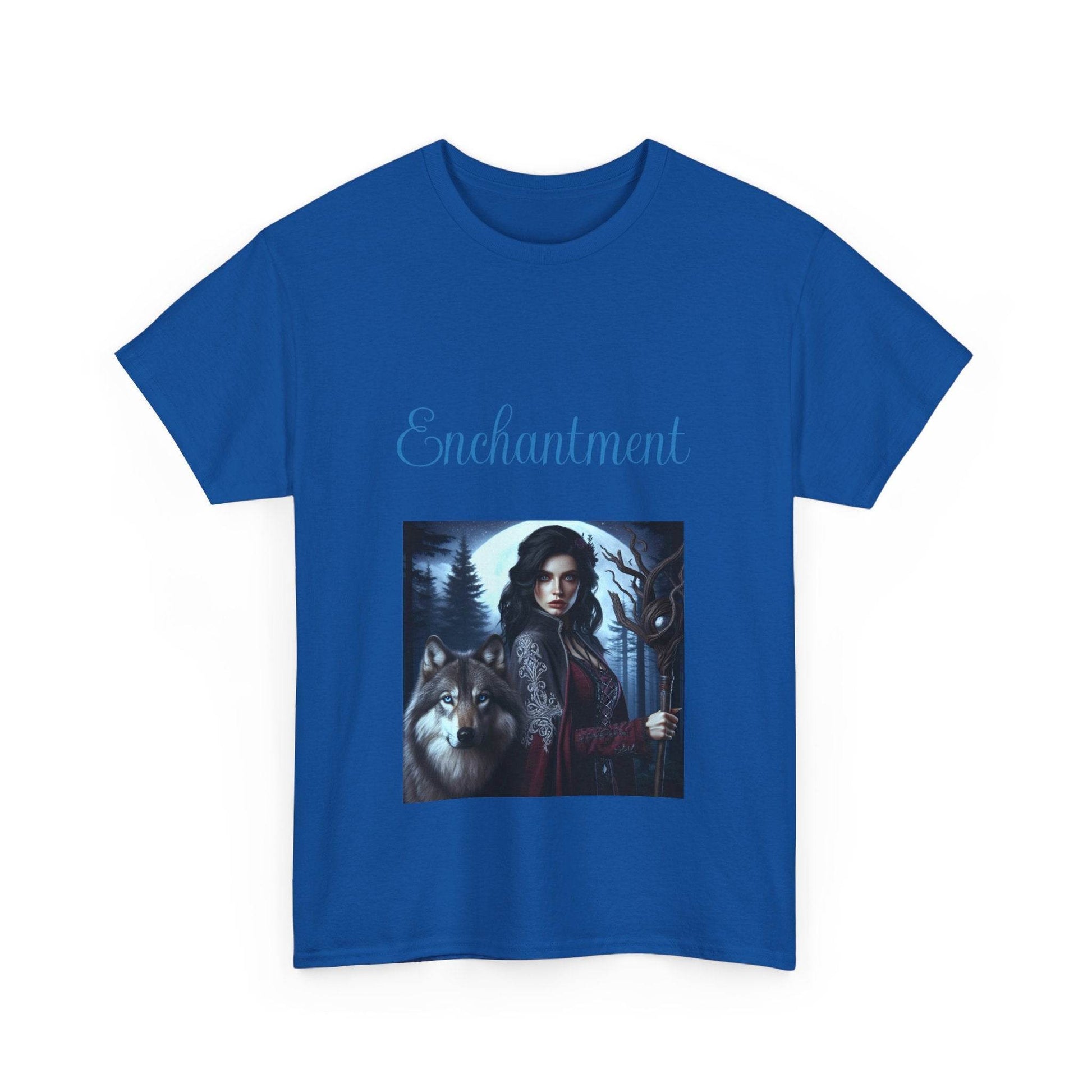 Enchanting Wolf Witch Unisex Heavy Cotton Tee - The Dreamer's Bookshop.