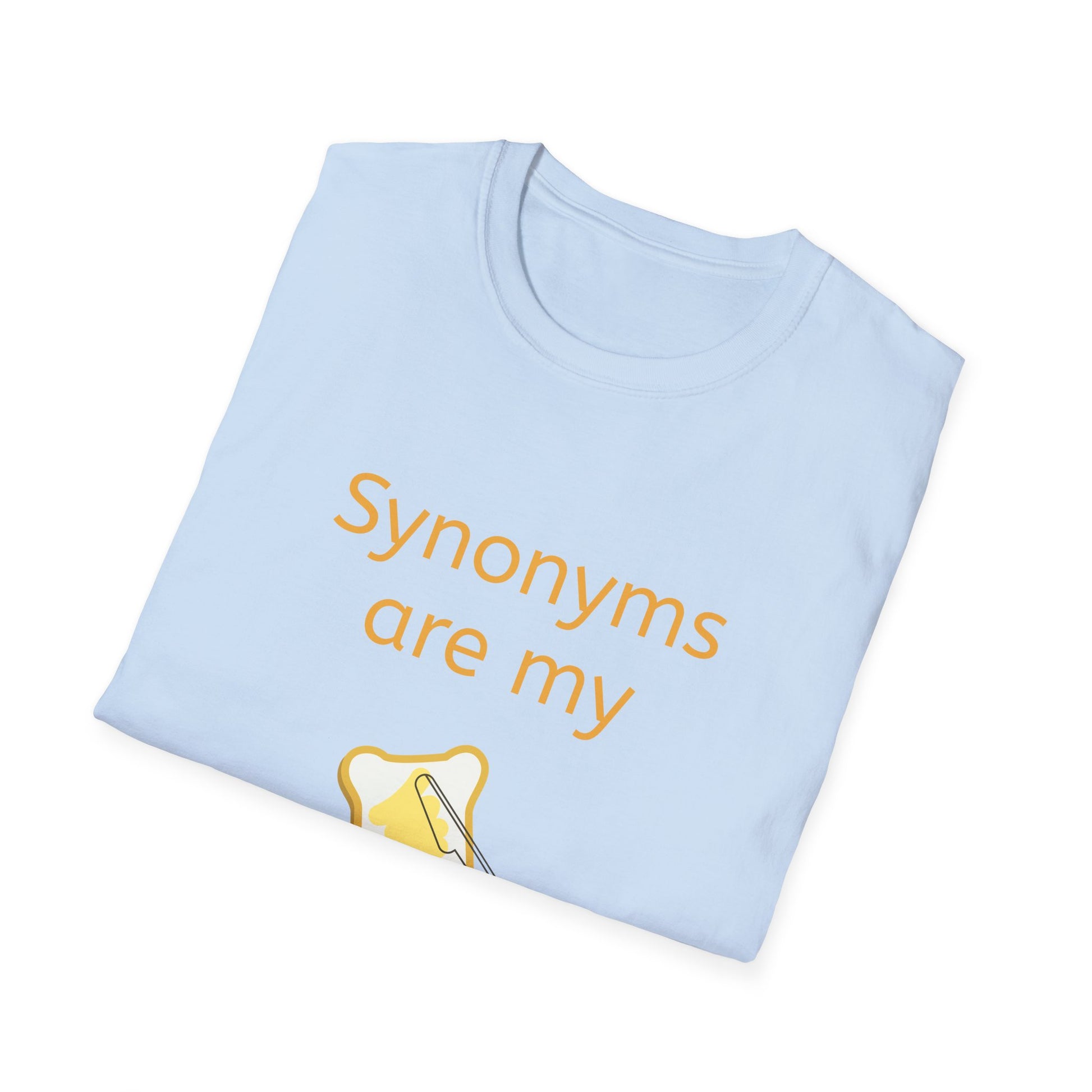 Unisex Softstyle T-Shirt - "Synonyms are my Jam" for Language Lovers - The Dreamer's Bookshop.