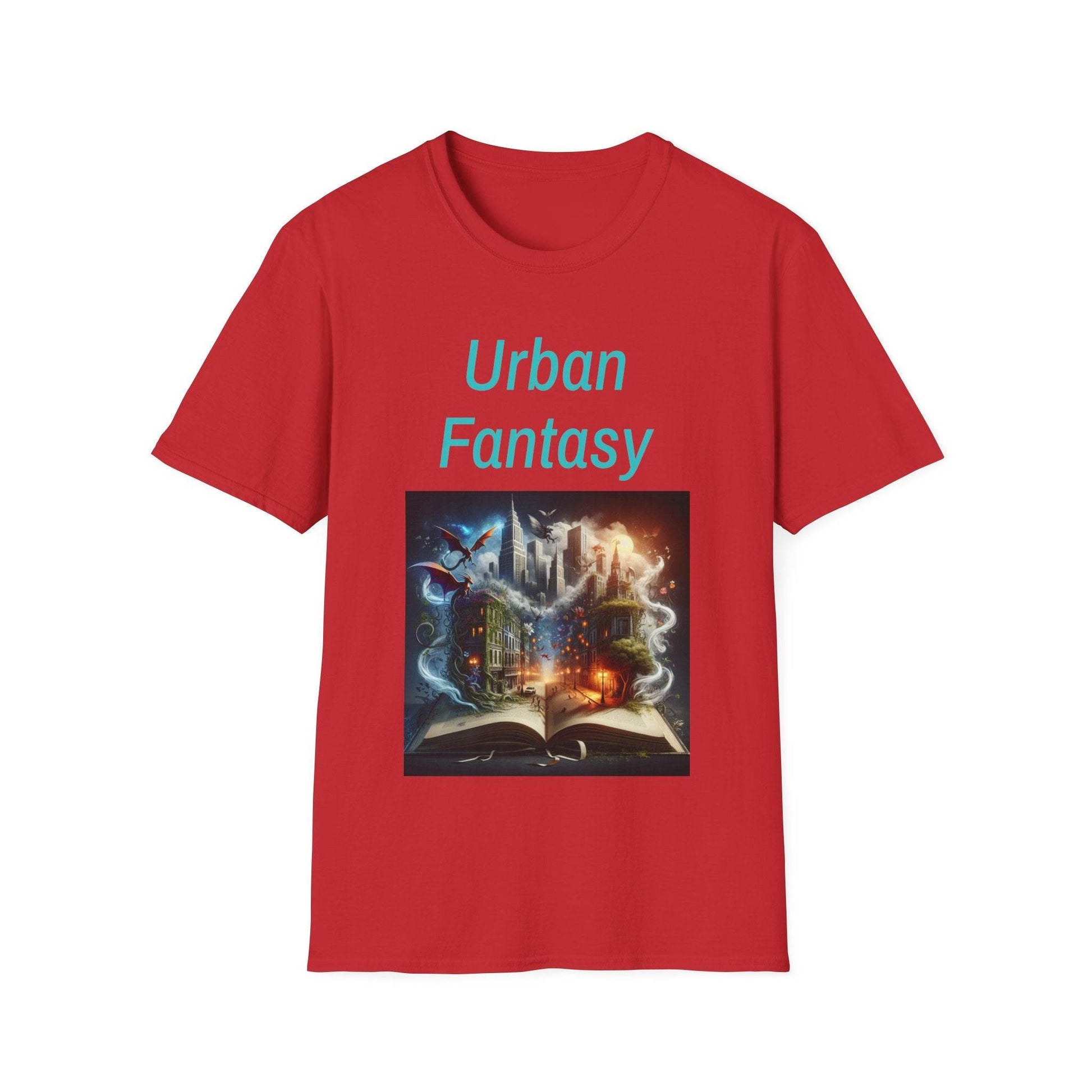 Urban Fantasy Unisex Softstyle T-Shirt - Dreamy Book Design for Book Lovers - The Dreamer's Bookshop.