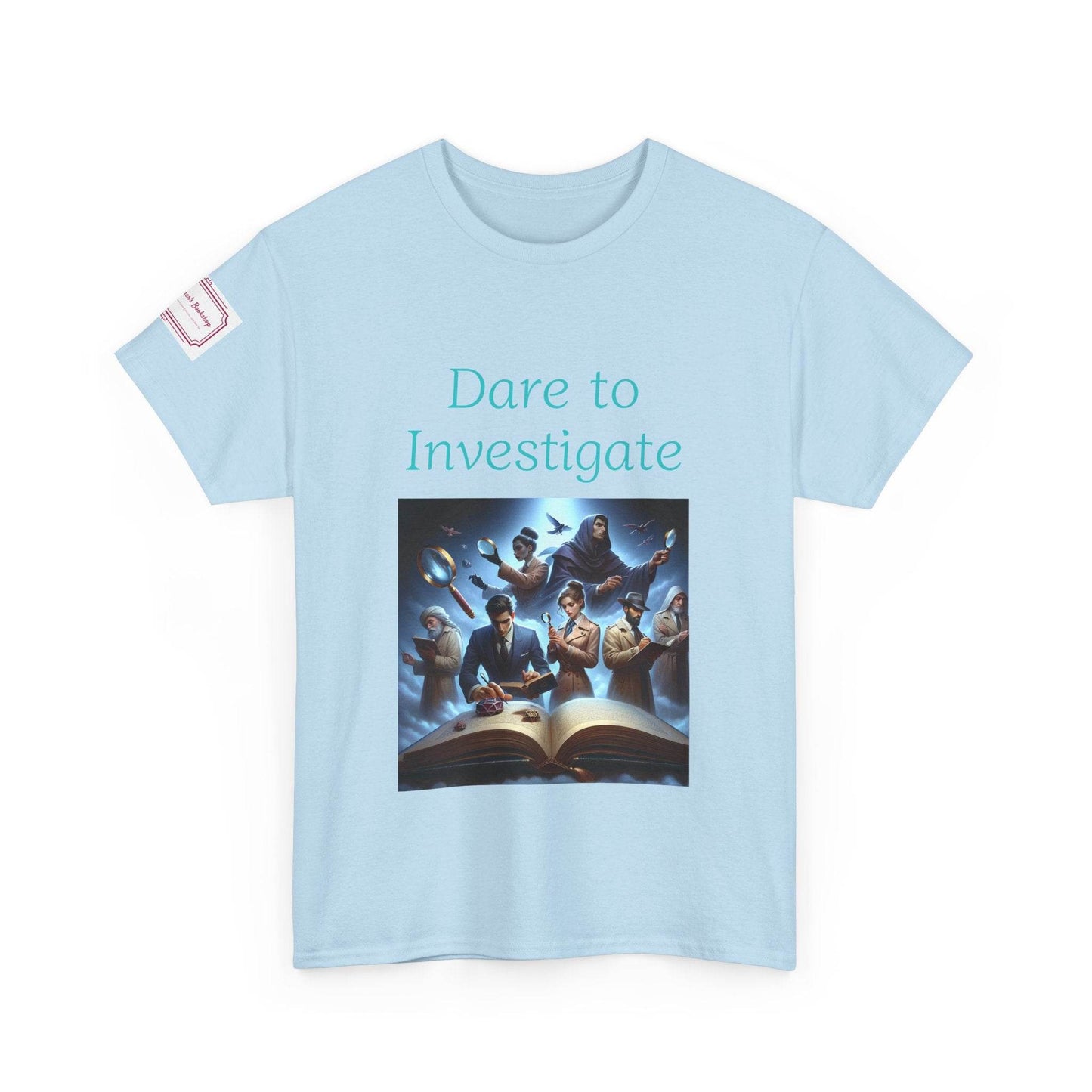 Investigate - Graphic Unisex Heavy Cotton Tee - Crime/Mystery Books - The Dreamer's Bookshop.