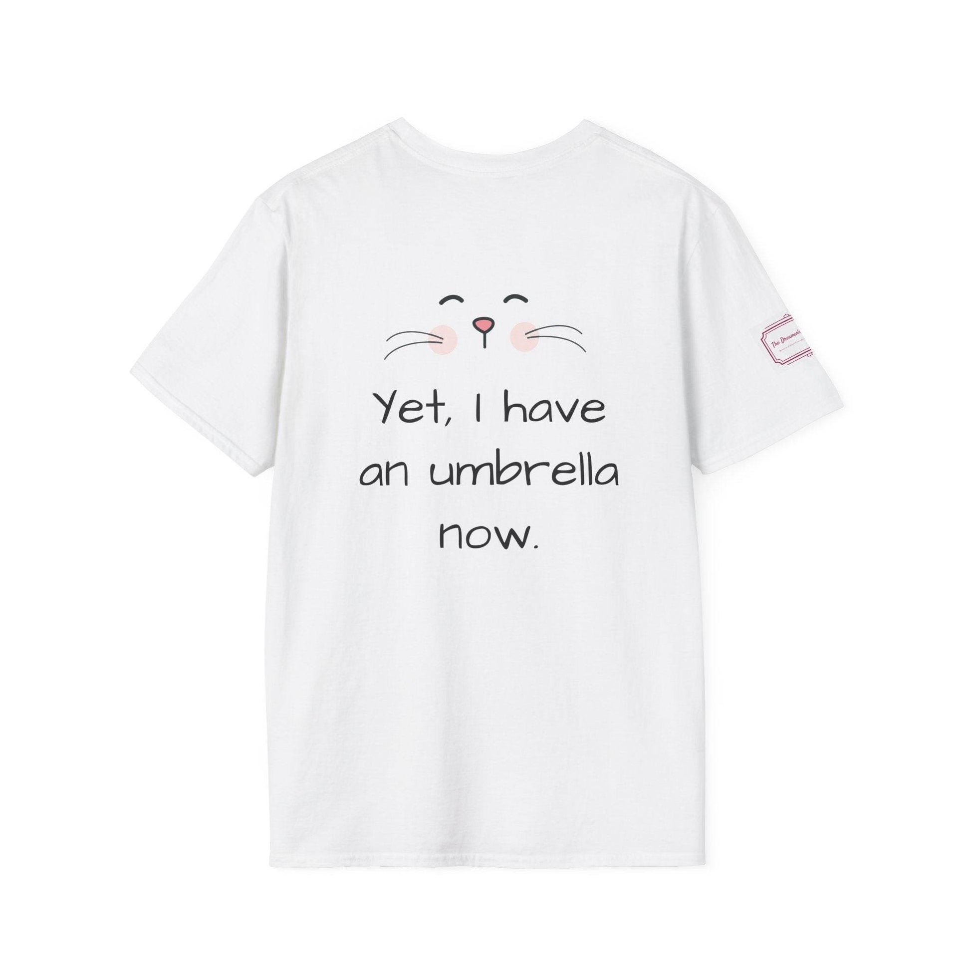 Inspirational Unisex Softstyle T-Shirt - 'Umbrella' Motivational Design - The Dreamer's Bookshop.