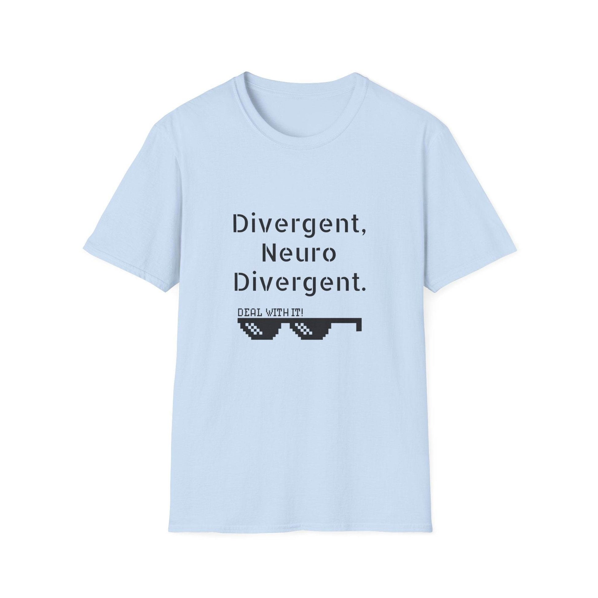 Divergent Neuro T-Shirt - Unisex Softstyle Tee for Neurodivergent Pride - The Dreamer's Bookshop.
