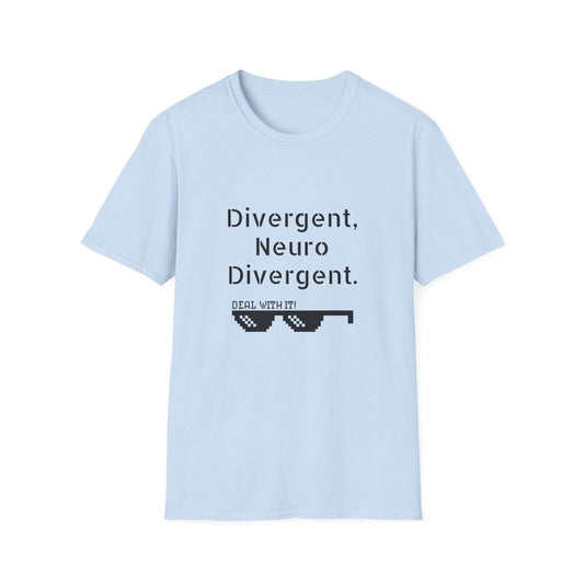 Divergent Neuro T-Shirt - Unisex Softstyle Tee for Neurodivergent Pride - The Dreamer's Bookshop.
