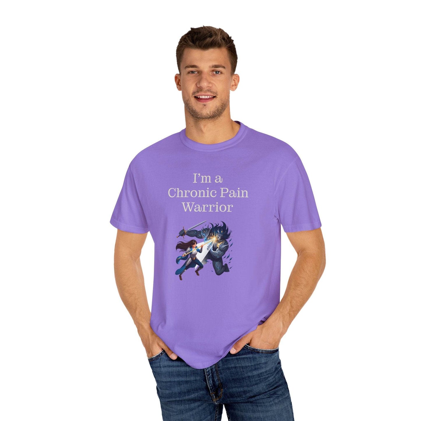 Chronic Pain Warrior Unisex T-Shirt - Empowering Tee for Healthcare Awareness - The Dreamer's Bookshop.