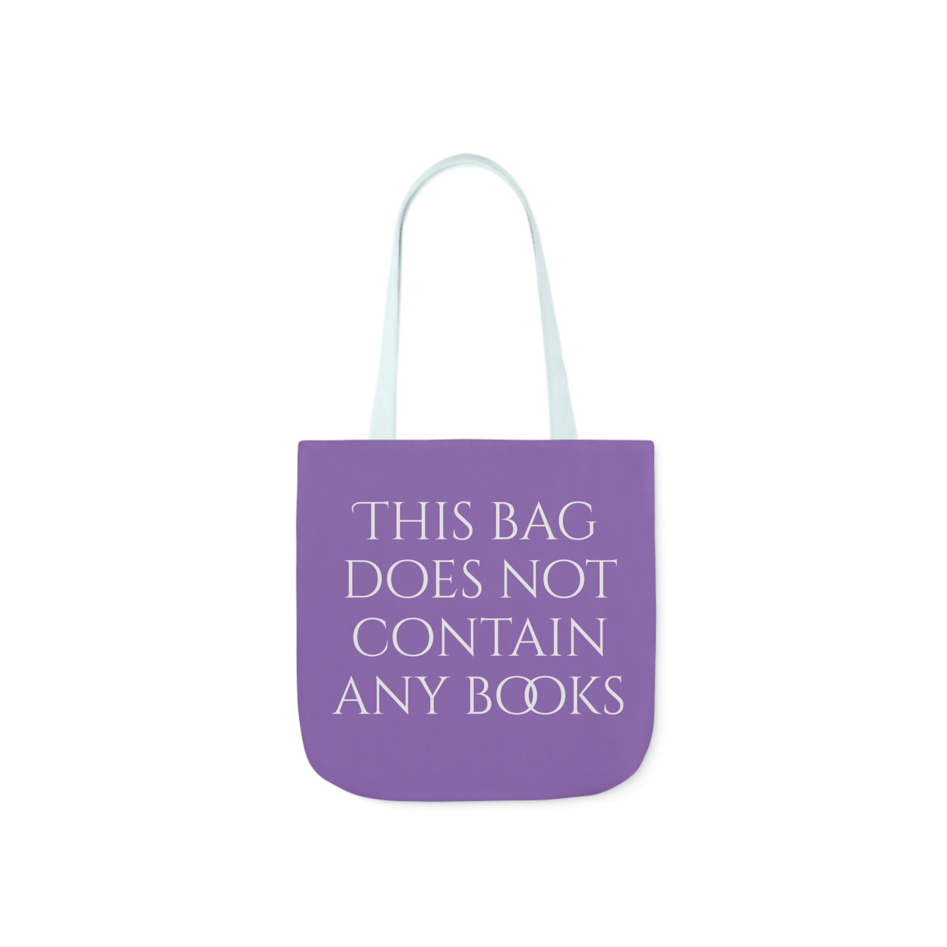 Funny Canvas Tote Bag - "This Bag Does Not Contain Any Books" - 5-Color Straps - The Dreamer's Bookshop.