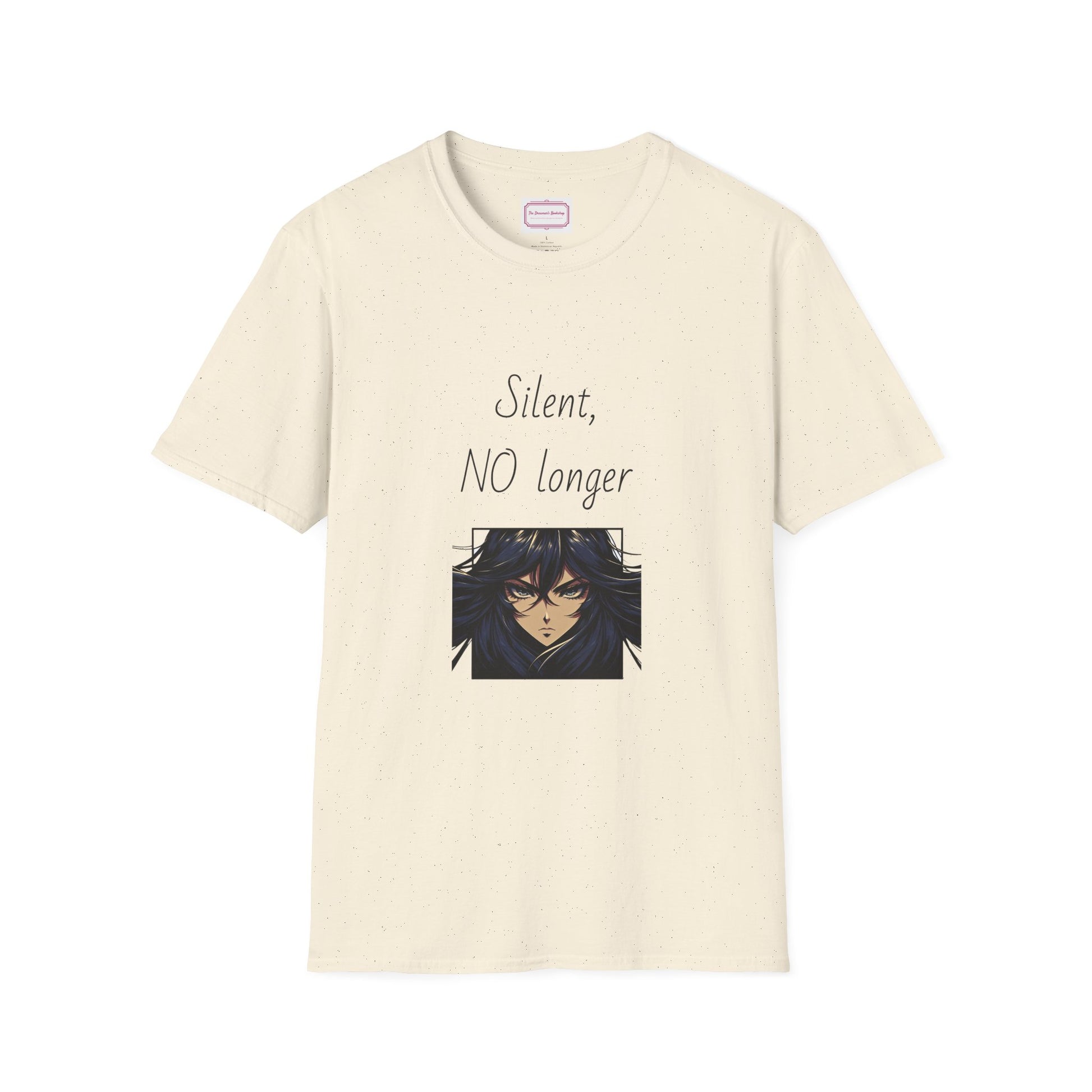 Inspirational Unisex Softstyle T-Shirt - "Silent, NO longer" - The Dreamer's Bookshop.