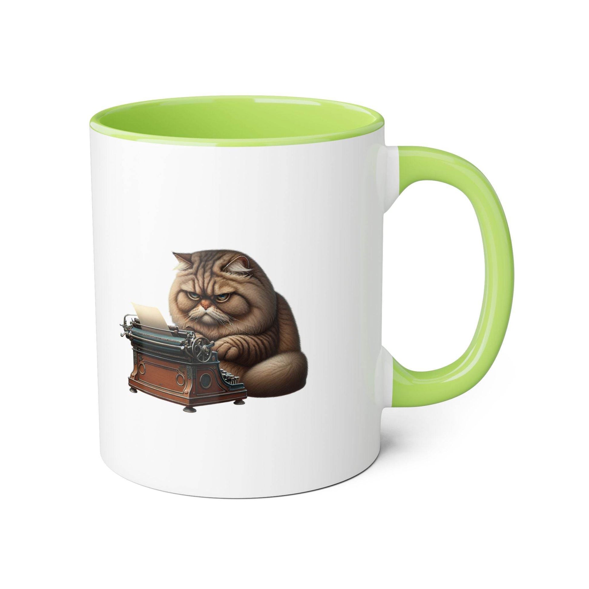 Funny Writer Cat Accent Mug - 11oz Coffee Cup for Book Lovers - The Dreamer's Bookshop.