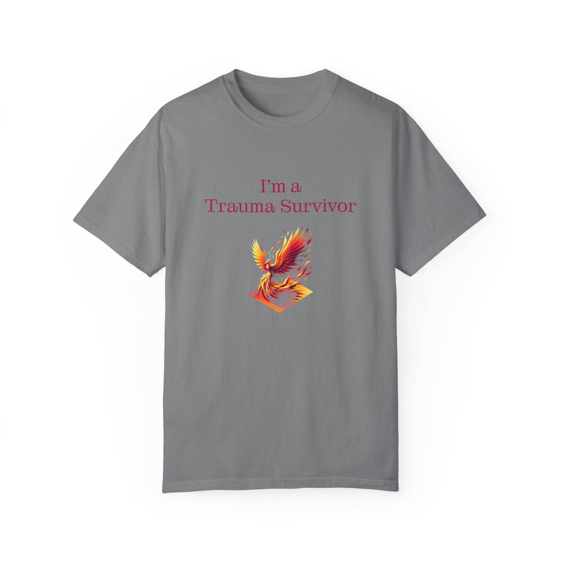 Trauma Survivor Unisex Garment-Dyed T-shirt - Inspirational Motivational Tee - The Dreamer's Bookshop.