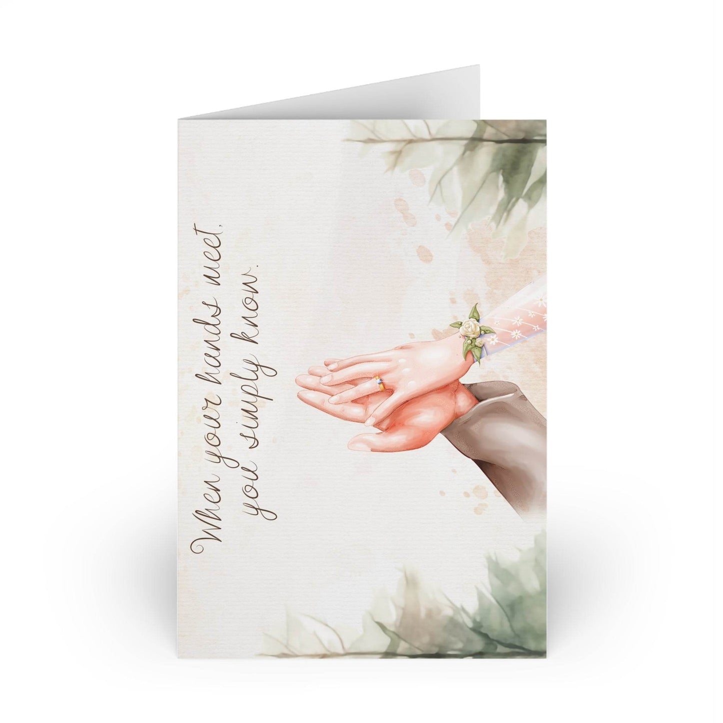 The Dreamer's Bookshop Cute "Your Hands" Wedding Card - The Dreamer's Bookshop.