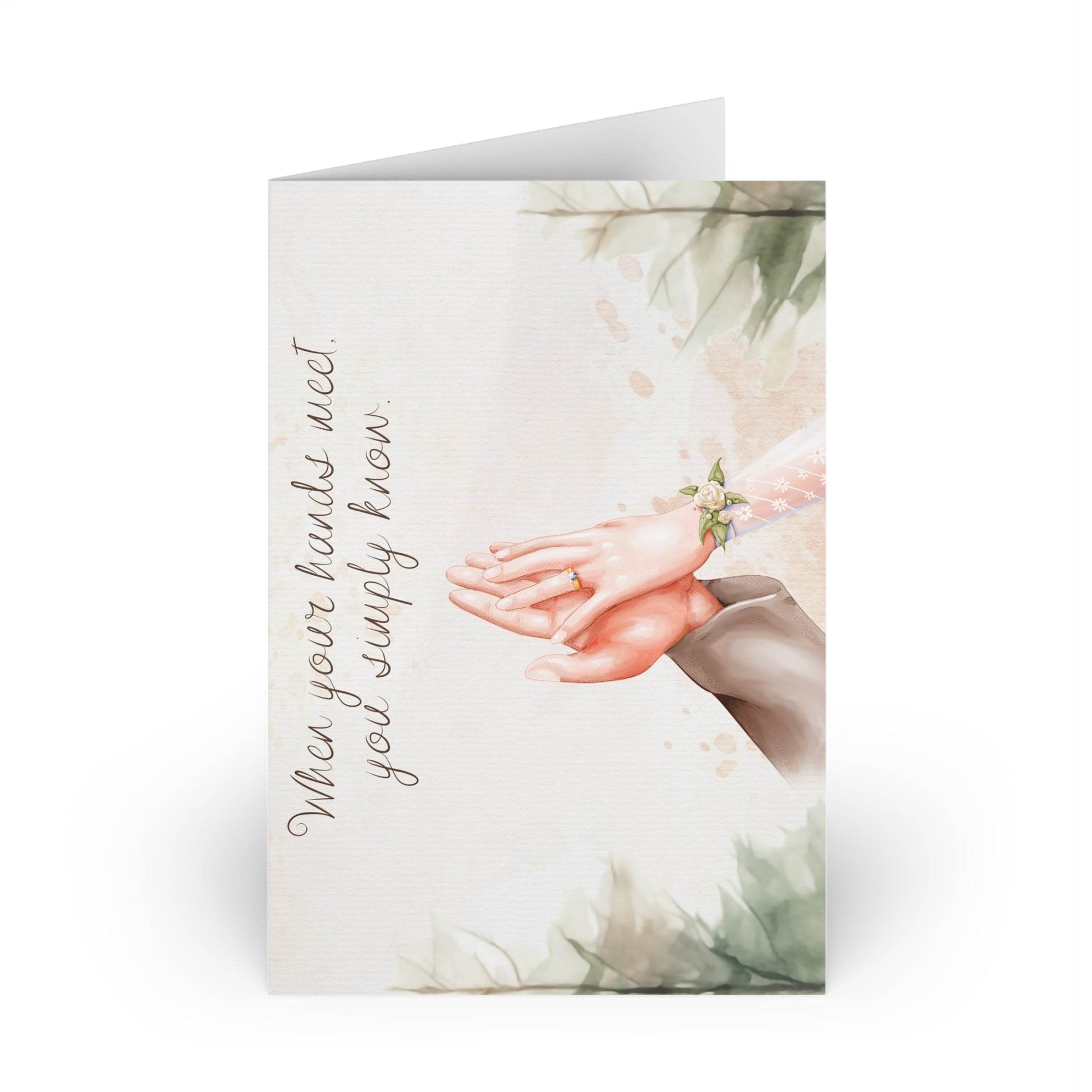 The Dreamer's Bookshop Cute "Your Hands" Wedding Card - The Dreamer's Bookshop.