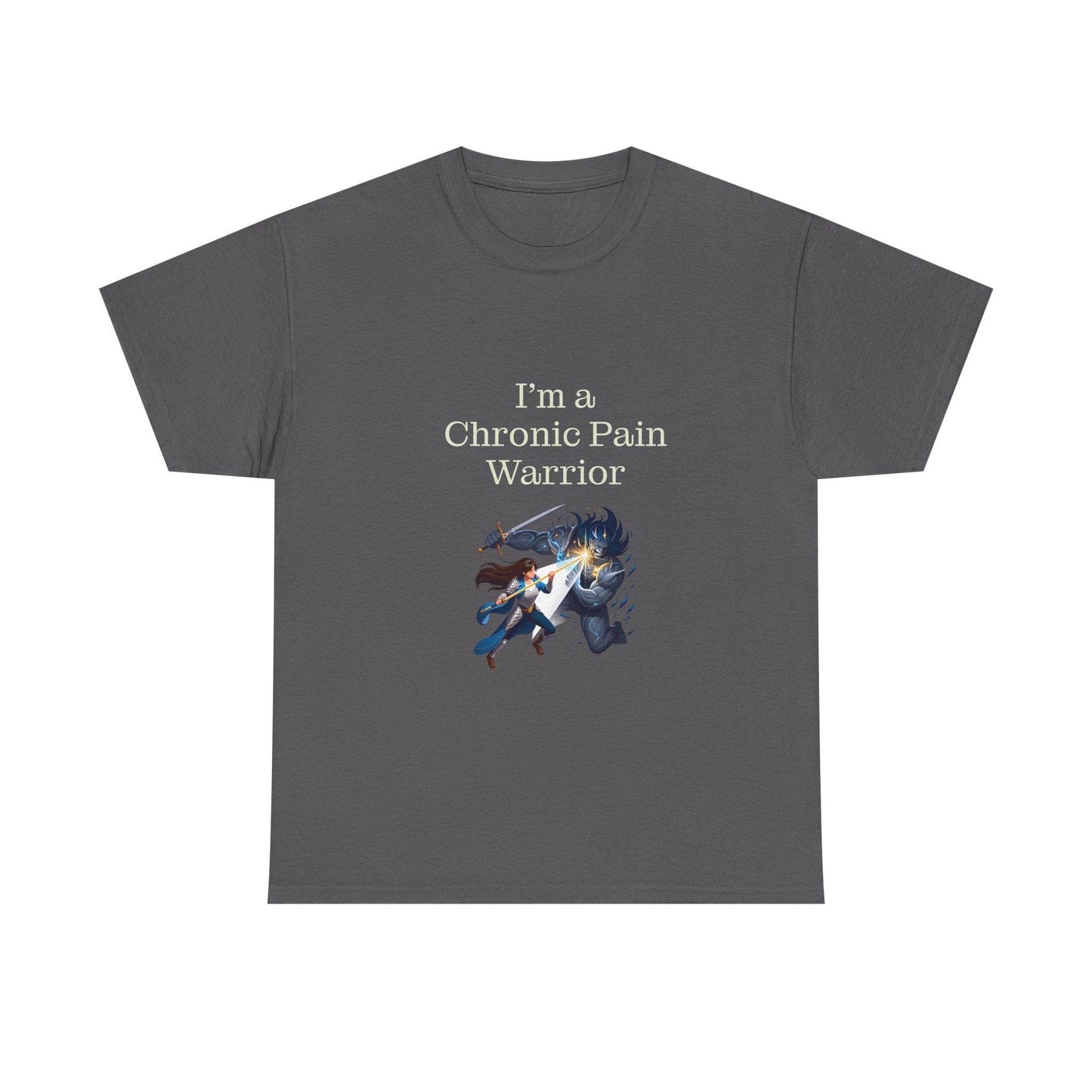 Chronic Pain Warrior Unisex Heavy Cotton Tee - Empowering Apparel for Health Awareness - The Dreamer's Bookshop.