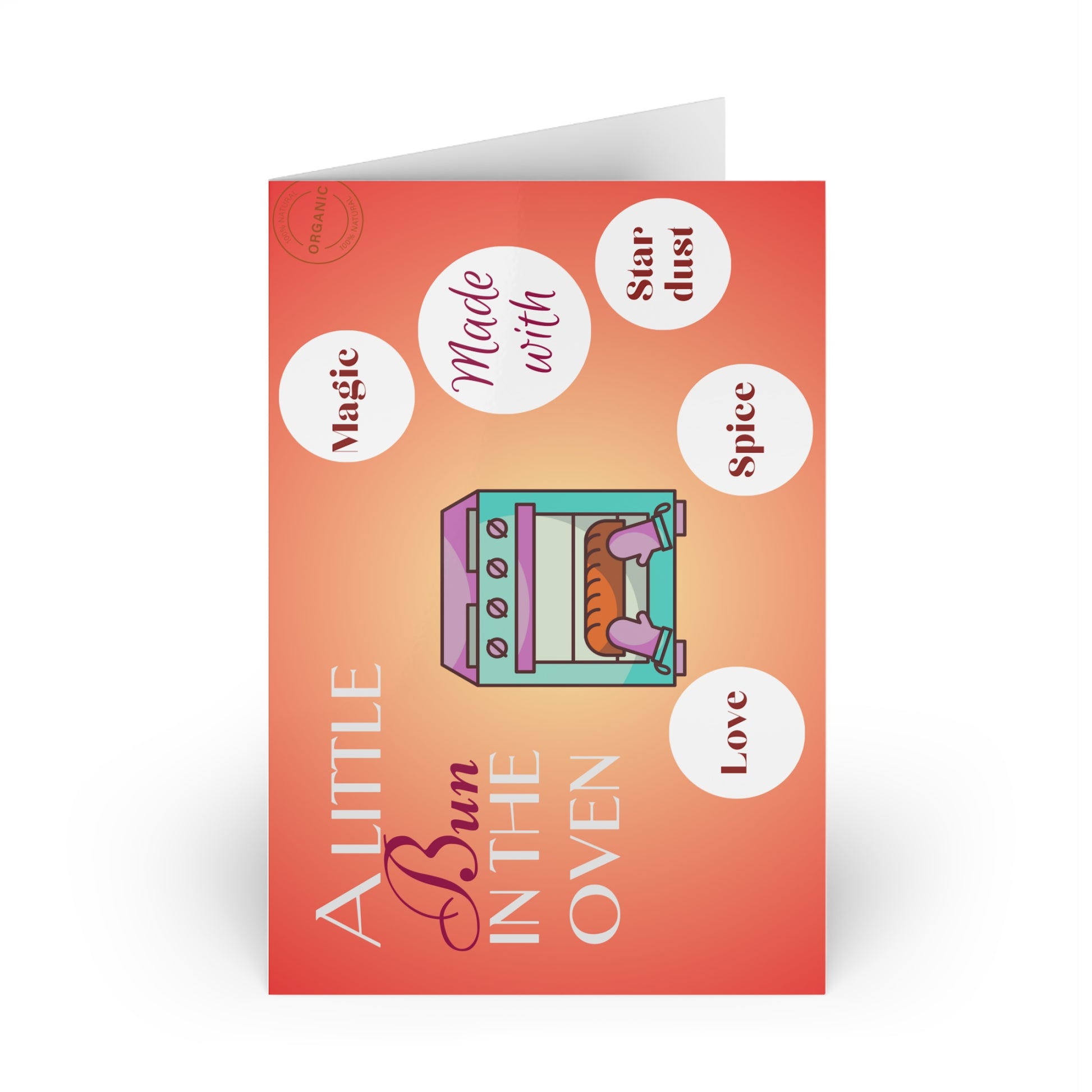 The Dreamer's Bookshop Cute "Bun in the Oven" Baby Card - The Dreamer's Bookshop.