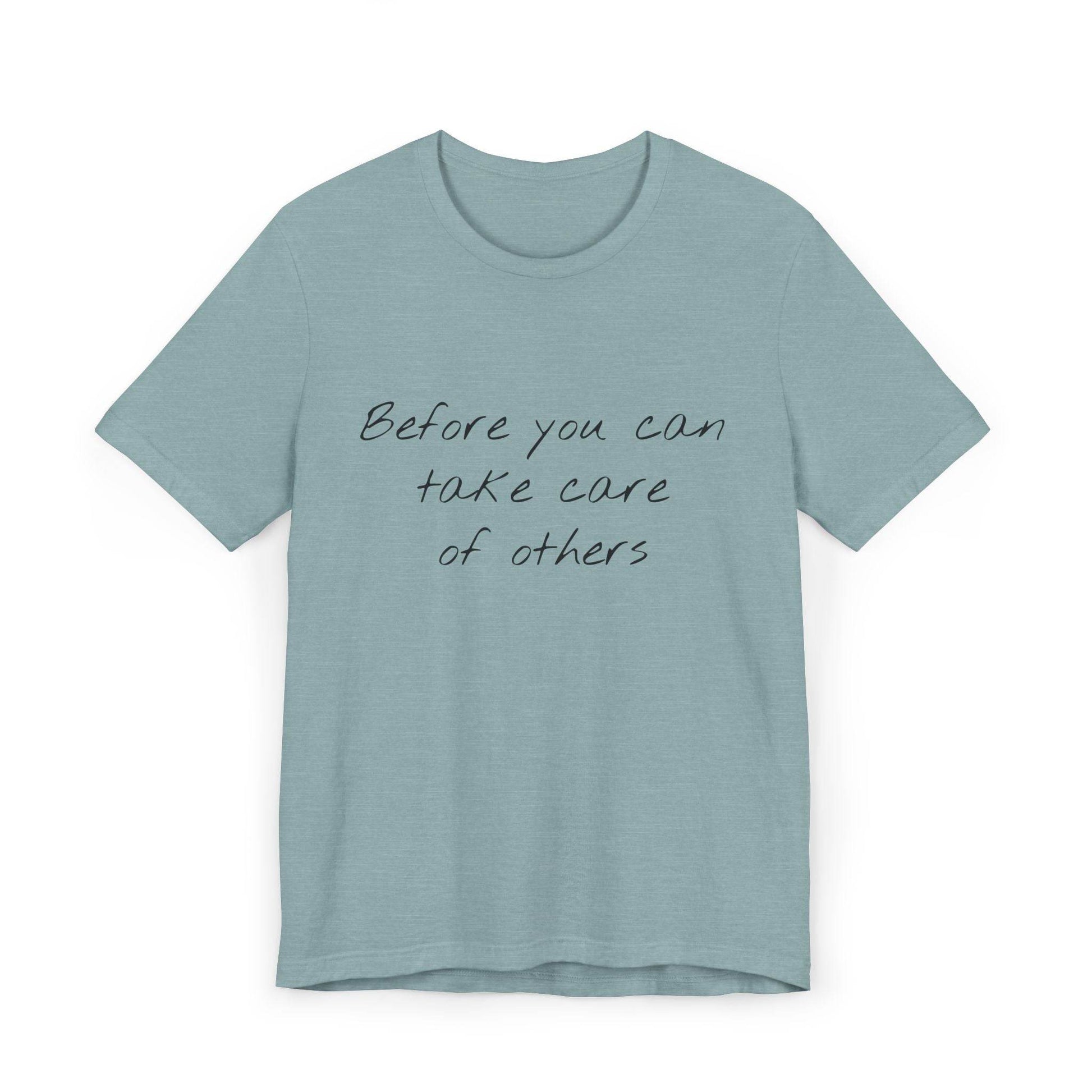 Unisex Jersey T-Shirt - 'Take Care' Inspirational - The Dreamer's Bookshop.